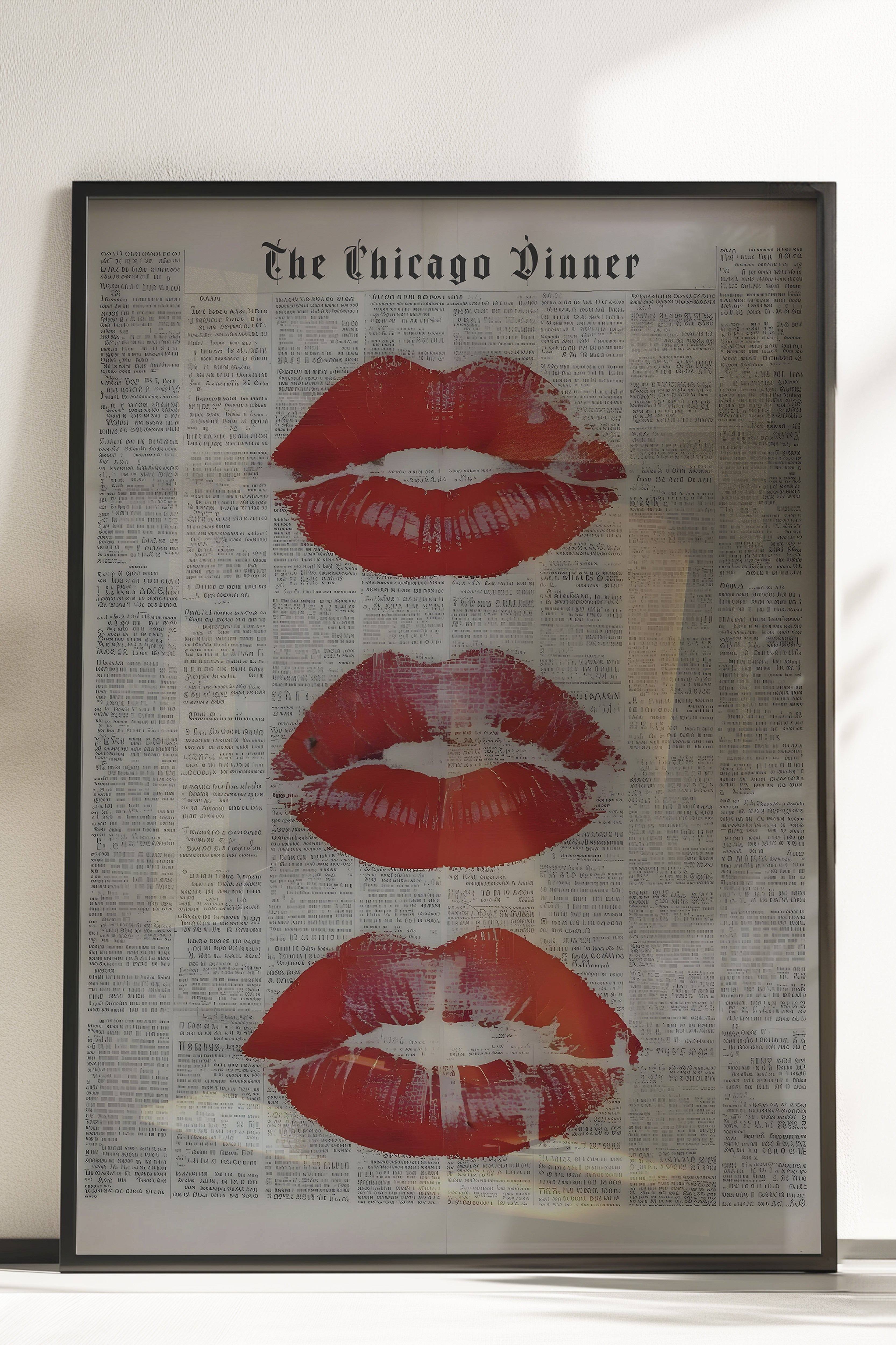 Çerçevesiz Poster, Kisses for the newspaper, Comfort Serisi Duvar Posteri, NO:108923