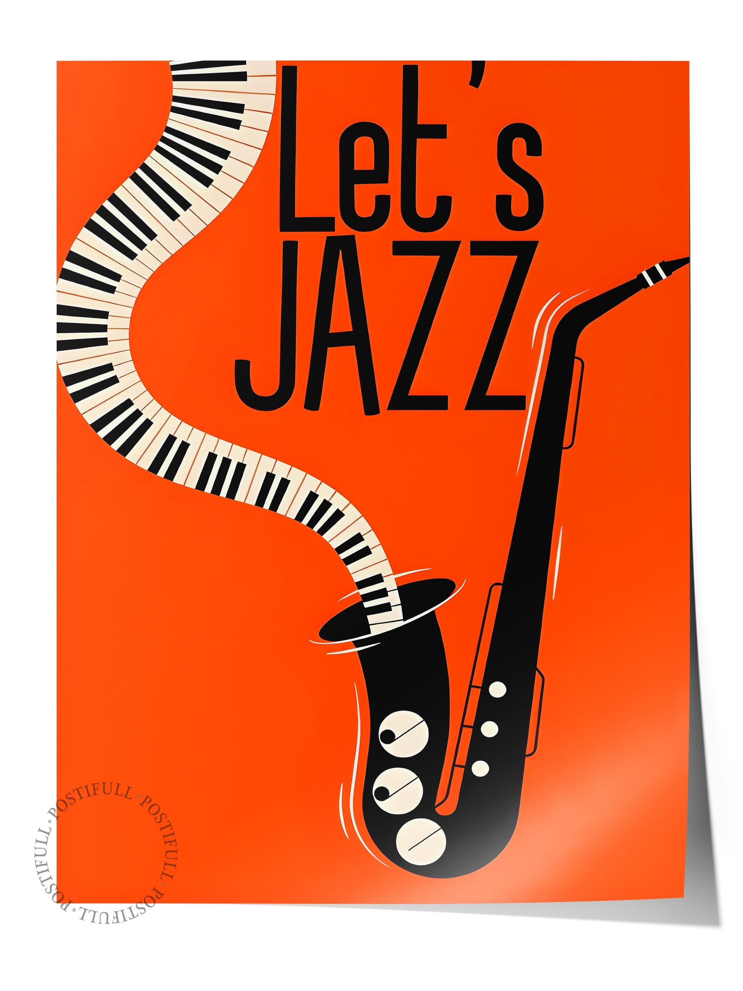 Çerçevesiz Poster, Let's Jazz - 1, Comfort Serisi Duvar Posteri, NO:108969