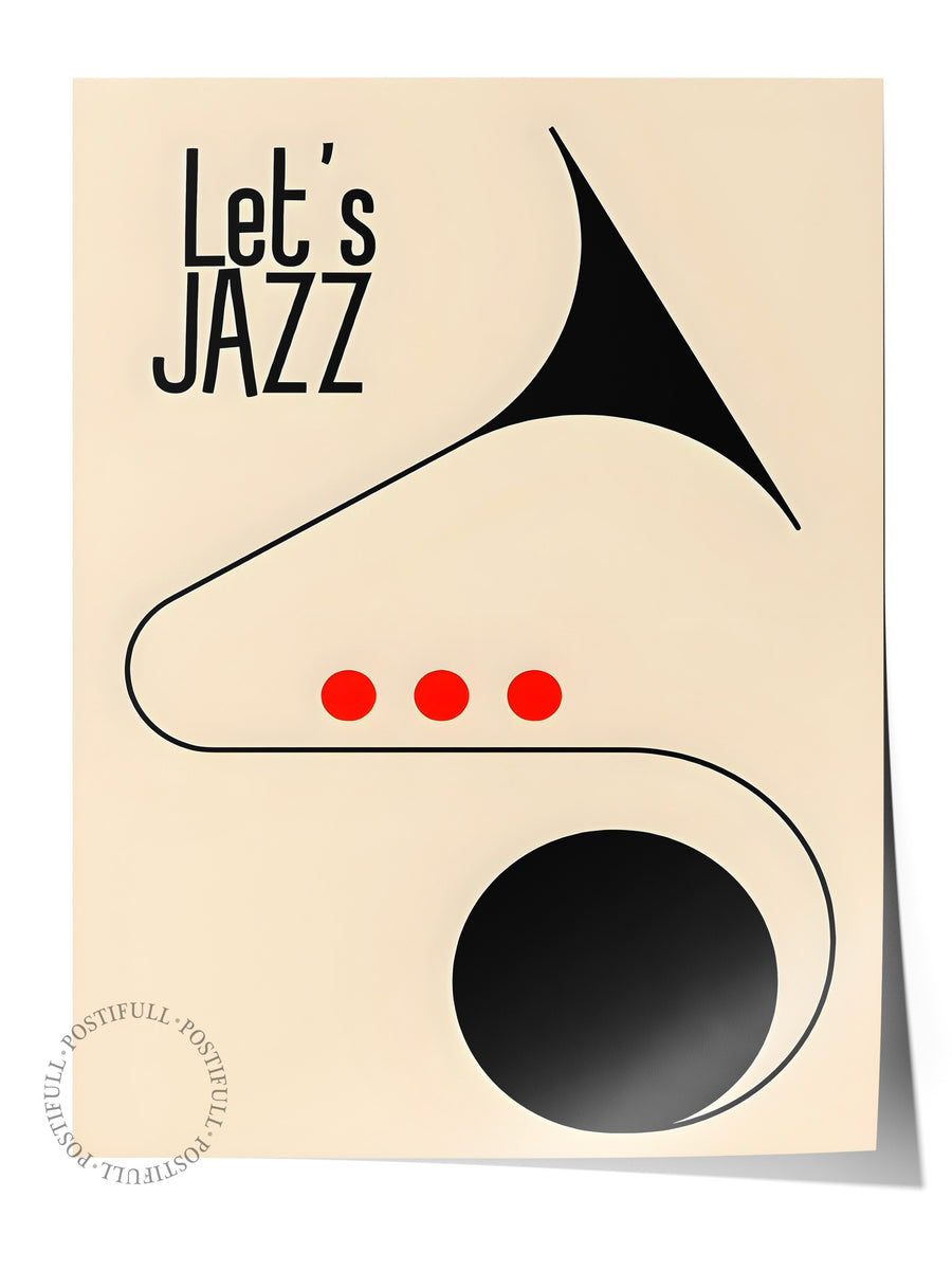 Çerçevesiz Poster, Let's Jazz - 2, Comfort Serisi Duvar Posteri, NO:108970