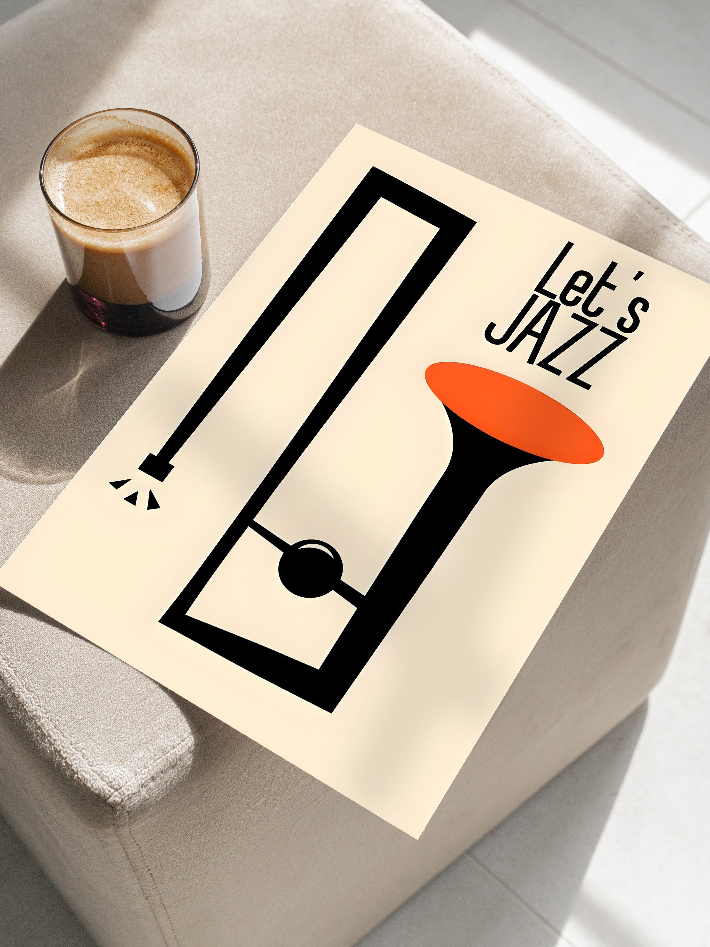Çerçevesiz Poster, Let's Jazz - 3, Comfort Serisi Duvar Posteri, NO:108971