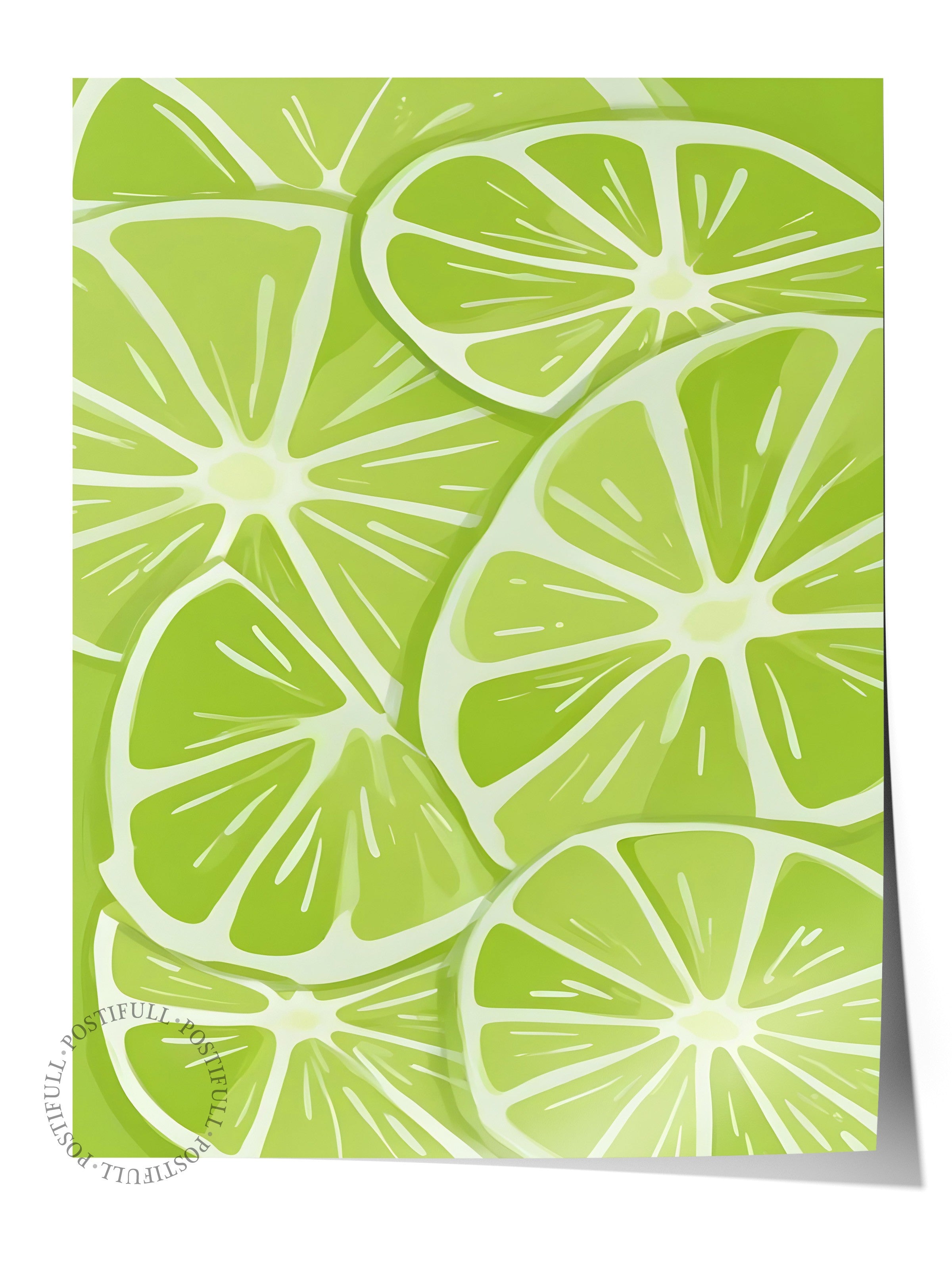 Çerçevesiz Poster, Lime, Comfort Serisi Mutfak Duvar Posteri, NO:109132