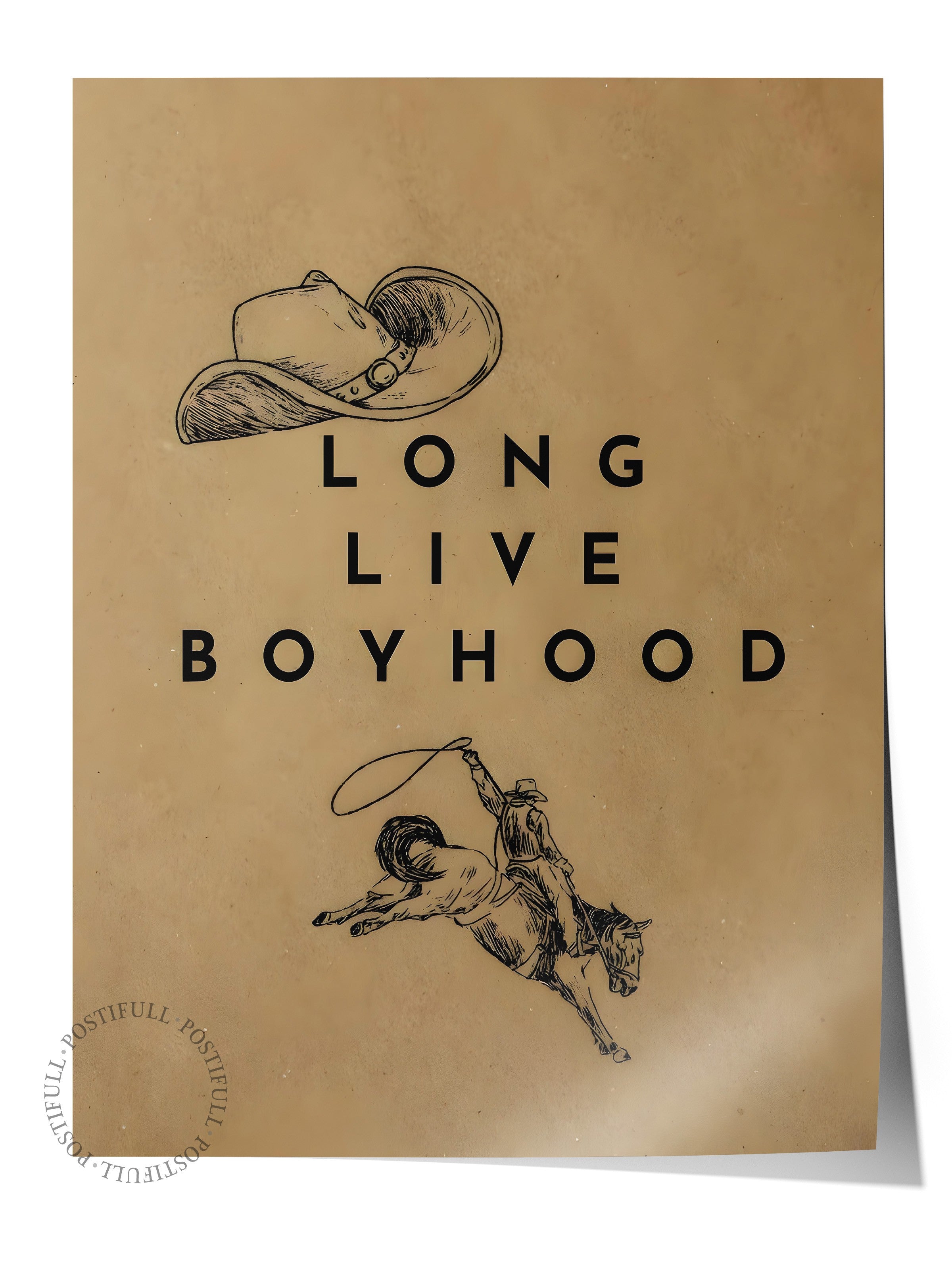 Çerçevesiz Poster, Long Live Boyhood, Comfort Serisi Duvar Posteri, NO:108958