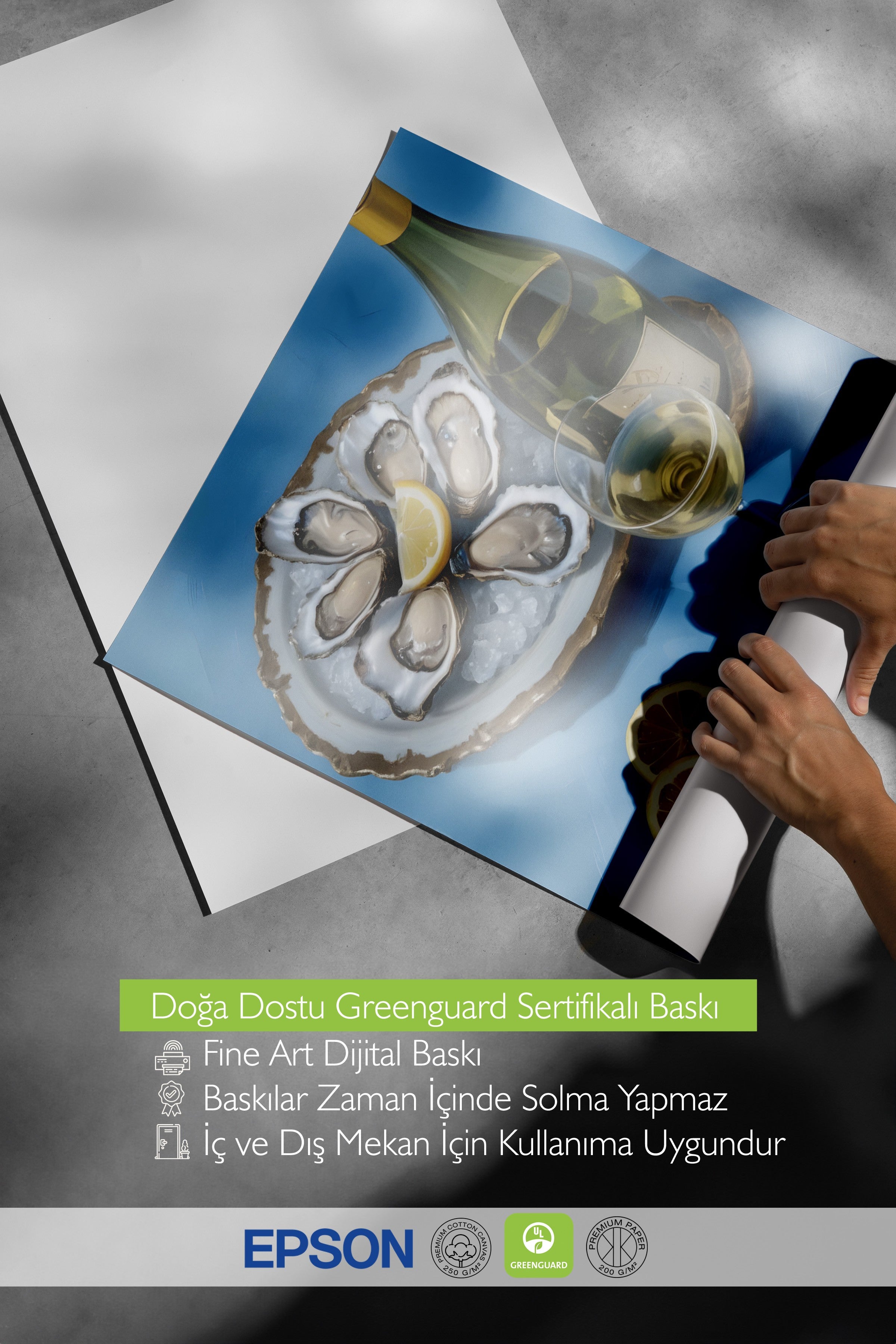 Çerçevesiz Poster, Mussel With A Broken Glass, Comfort Serisi Mutfak Duvar Posteri, NO:109155
