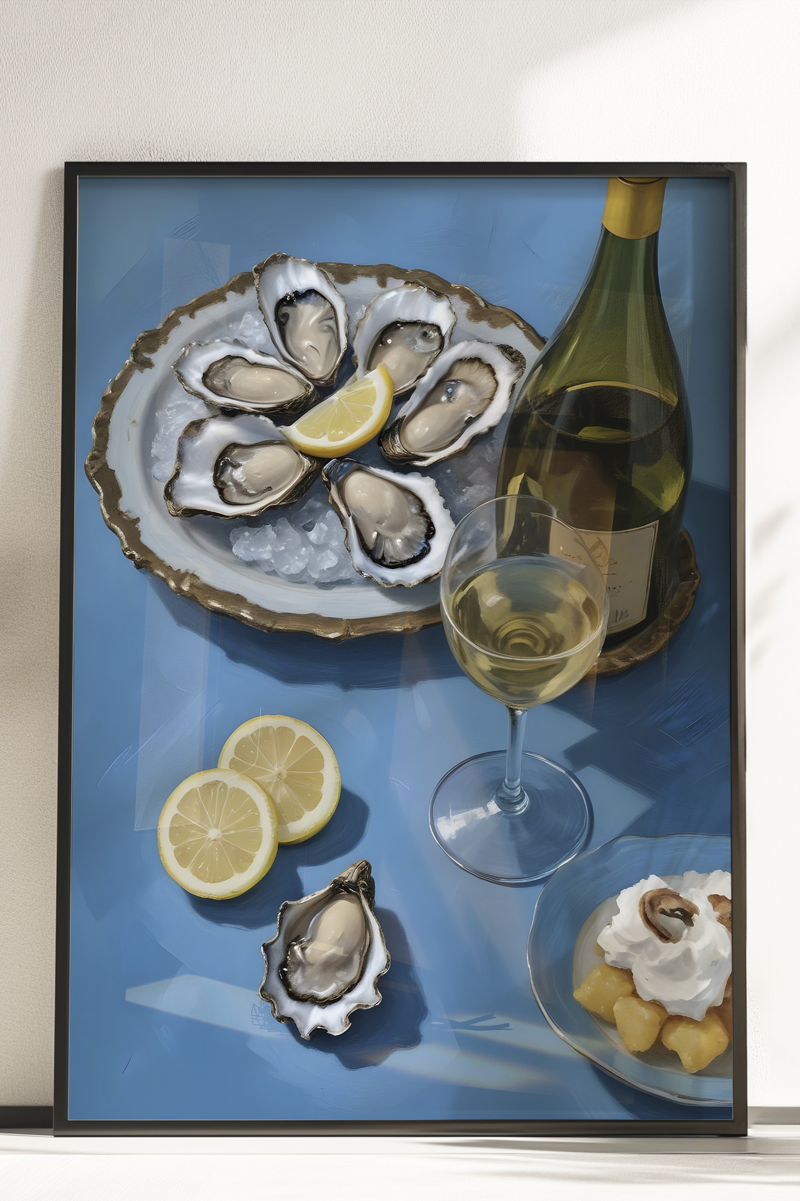 Çerçevesiz Poster, Mussel With A Broken Glass, Comfort Serisi Mutfak Duvar Posteri, NO:109155