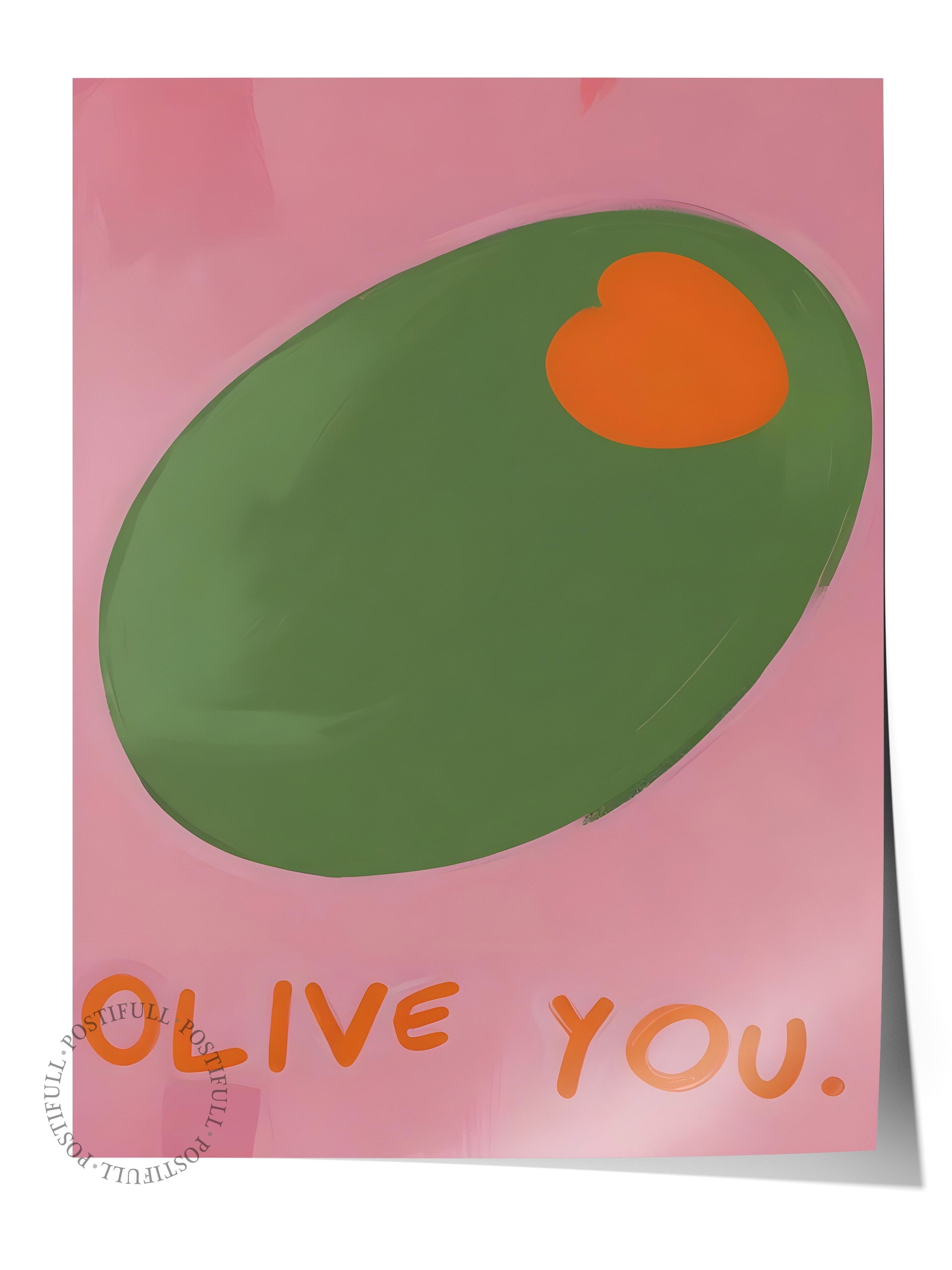 Çerçevesiz Poster, Olive You, Comfort Serisi Mutfak Duvar Posteri, NO:109143