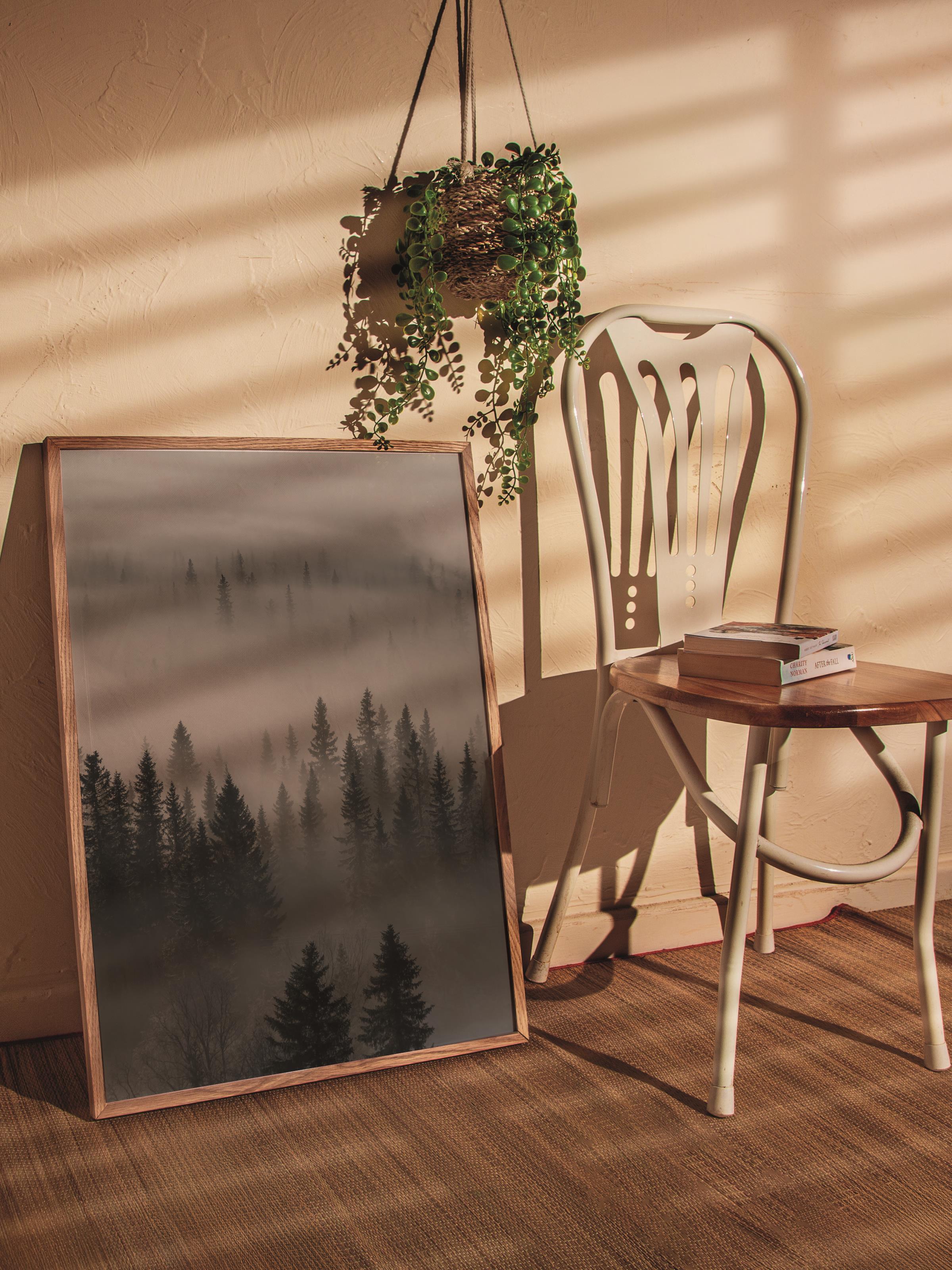 Çerçevesiz Poster Orman No:23, Fotoğraf Baskısı, Salon, Mutfak, Oturma Odası, Hol Duvar Dekoru Poster