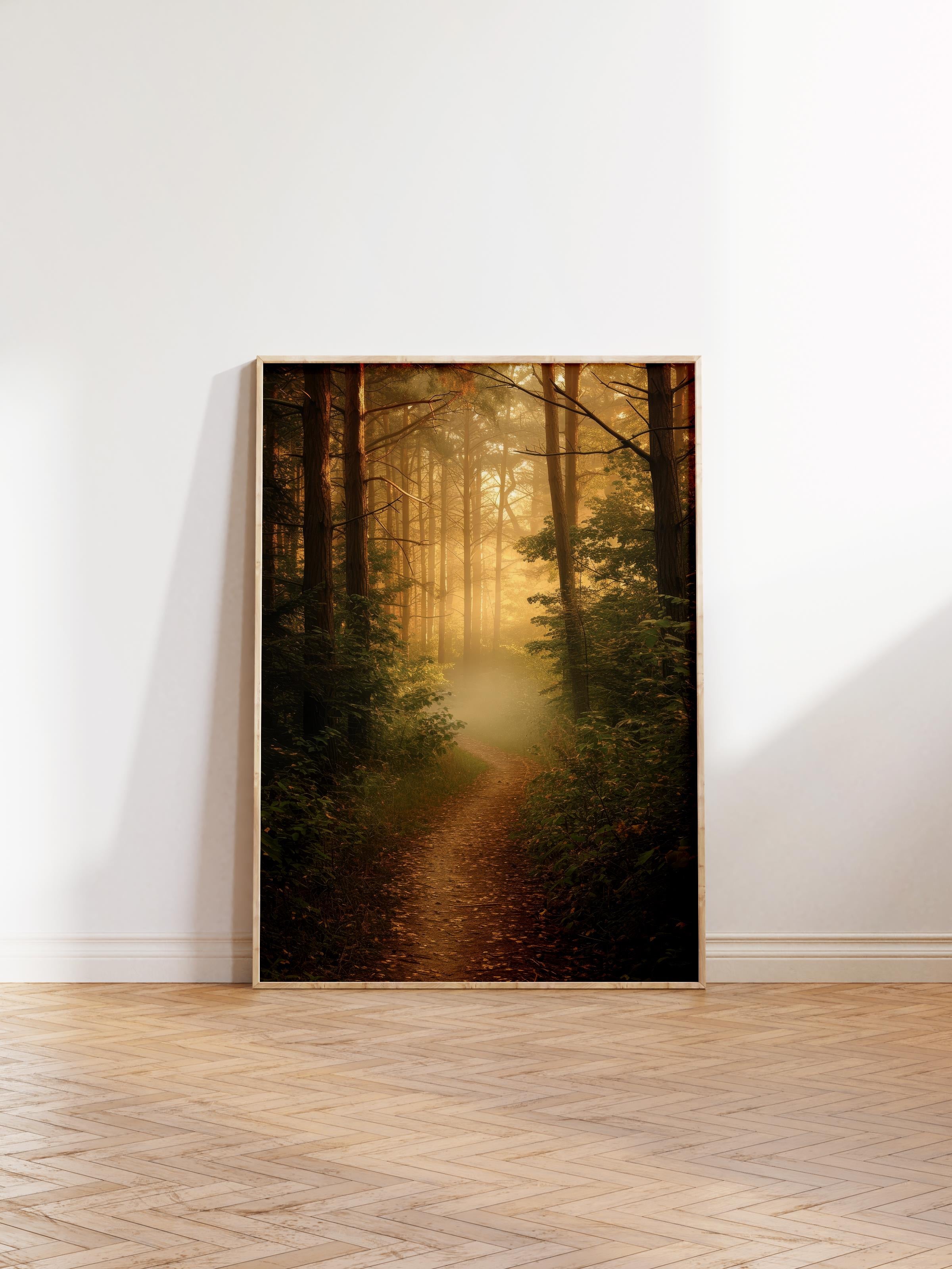 Çerçevesiz Poster Orman No:32, Fotoğraf Baskısı, Salon, Mutfak, Oturma Odası, Hol Duvar Dekoru Poster