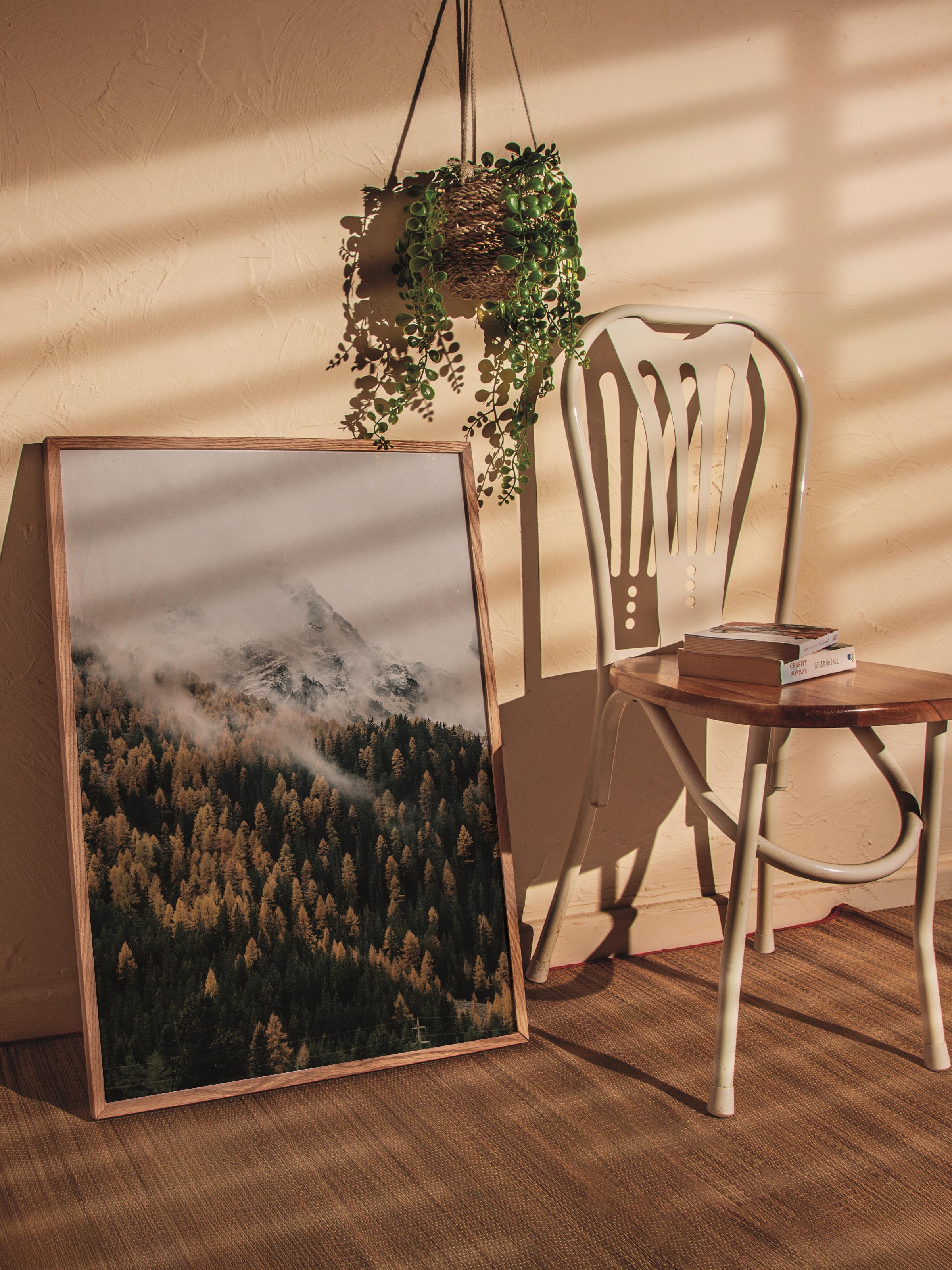 Çerçevesiz Poster Orman No:42, Fotoğraf Baskısı, Salon, Mutfak, Oturma Odası, Hol Duvar Dekoru Poster
