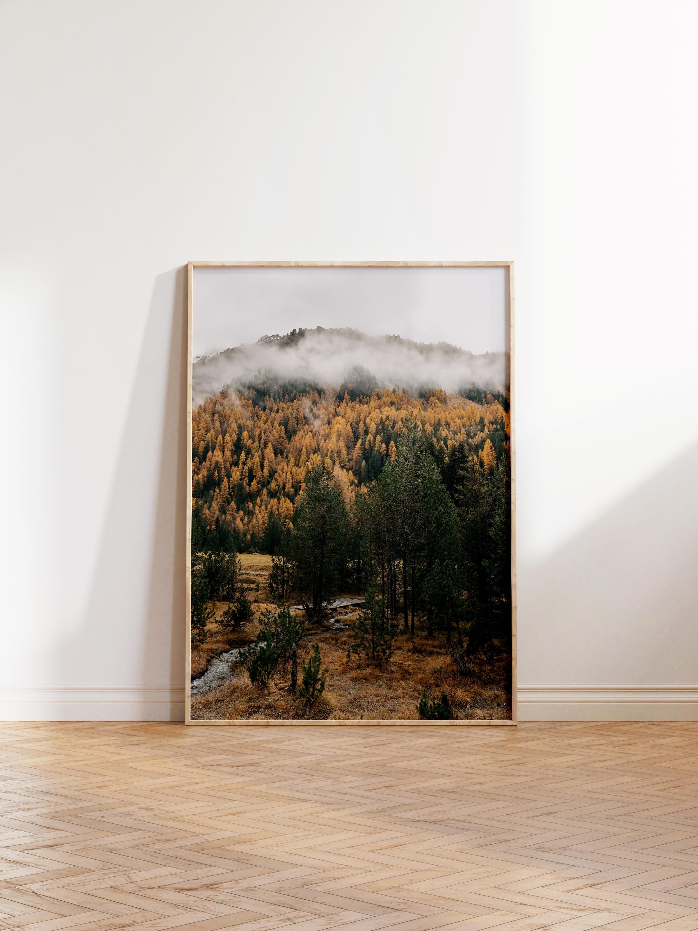 Çerçevesiz Poster Orman No:46, Fotoğraf Baskısı, Salon, Mutfak, Oturma Odası, Hol Duvar Dekoru Poster
