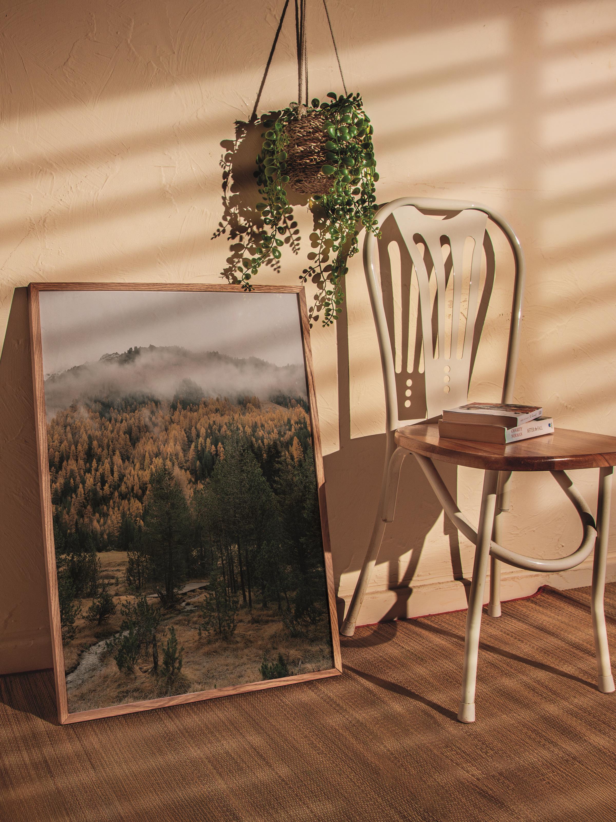 Çerçevesiz Poster Orman No:46, Fotoğraf Baskısı, Salon, Mutfak, Oturma Odası, Hol Duvar Dekoru Poster