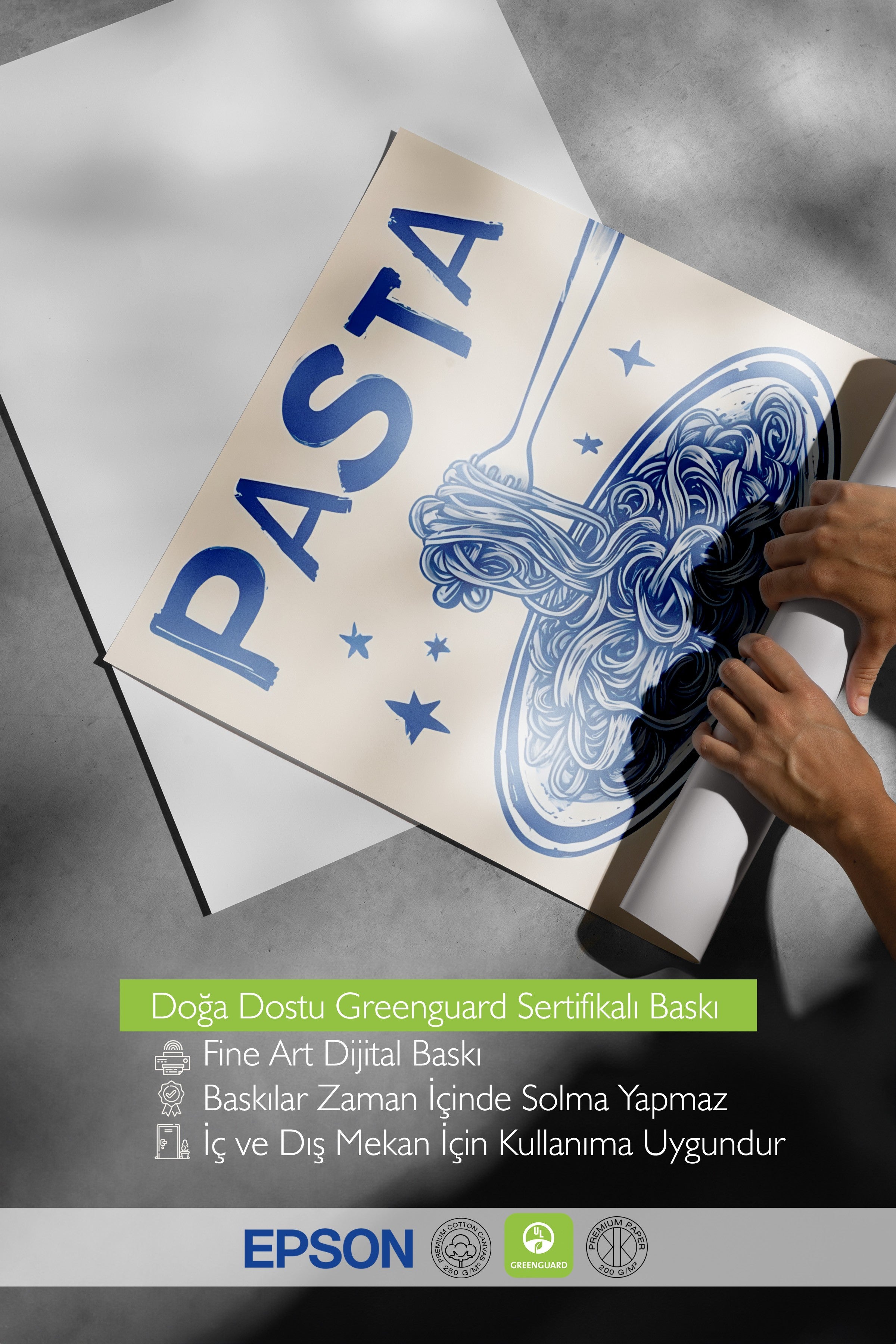 Çerçevesiz Poster, Pasta La Vista Baby, Comfort Serisi Mutfak Duvar Posteri, NO:109117