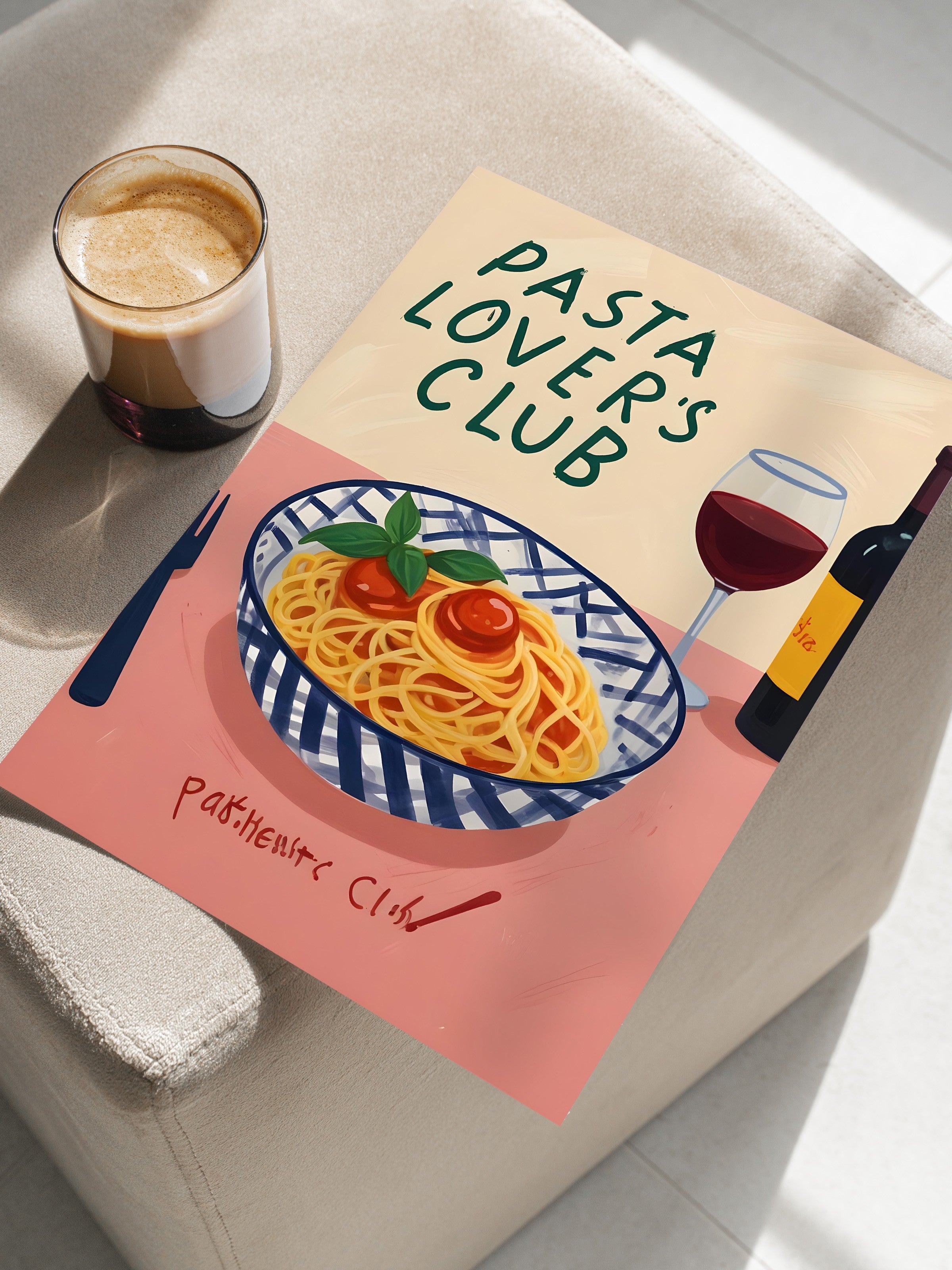Çerçevesiz Poster, Pasta Lovers Club, Comfort Serisi Mutfak Duvar Posteri, NO:109092