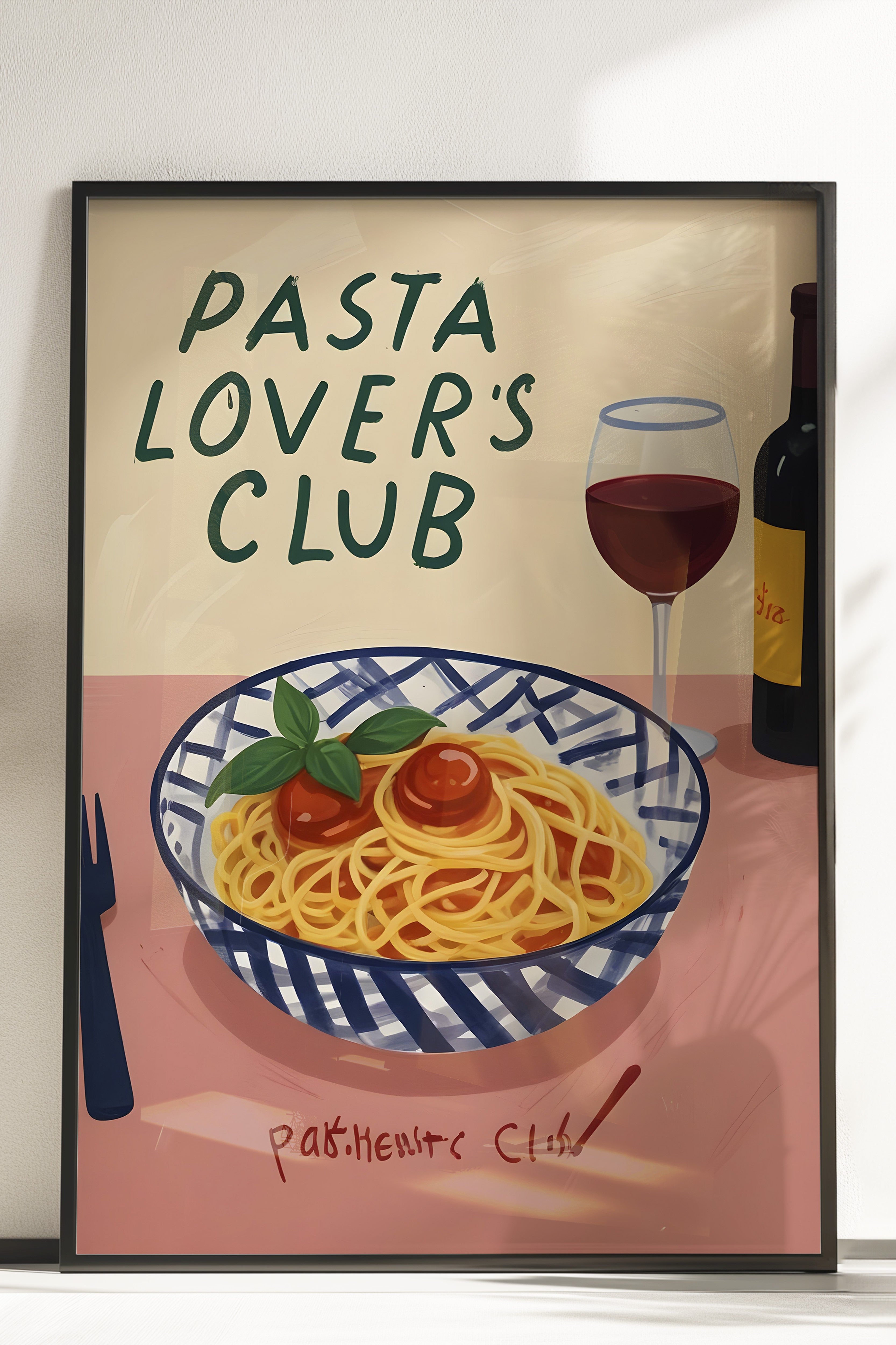Çerçevesiz Poster, Pasta Lovers Club, Comfort Serisi Mutfak Duvar Posteri, NO:109092