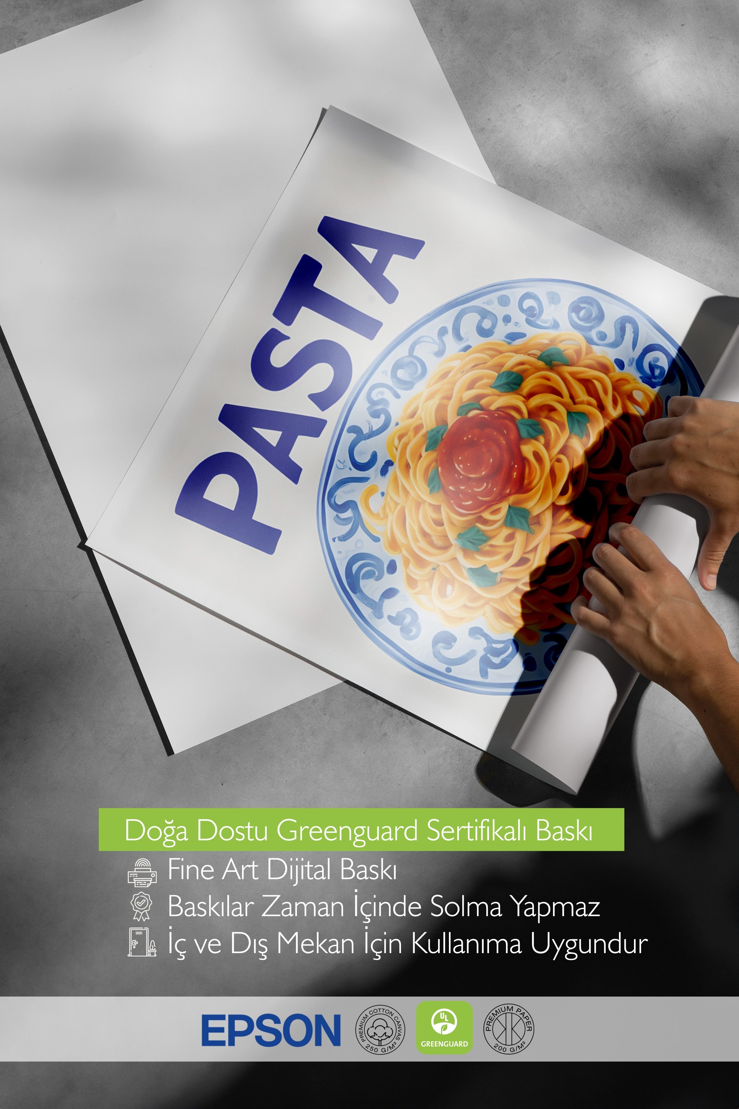 Çerçevesiz Poster, Pasta Night, Comfort Serisi Mutfak Duvar Posteri, NO:109082