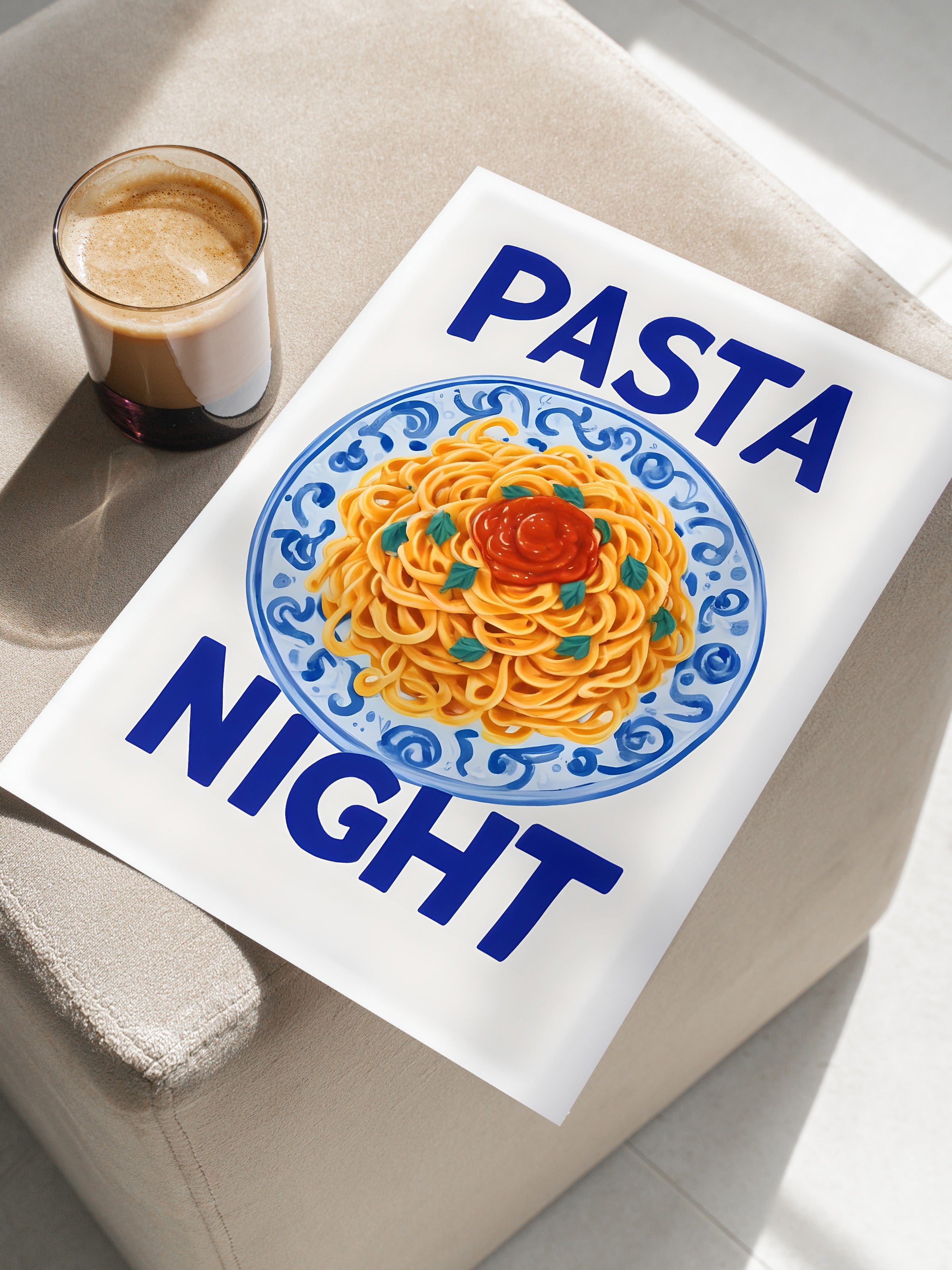 Çerçevesiz Poster, Pasta Night, Comfort Serisi Mutfak Duvar Posteri, NO:109082