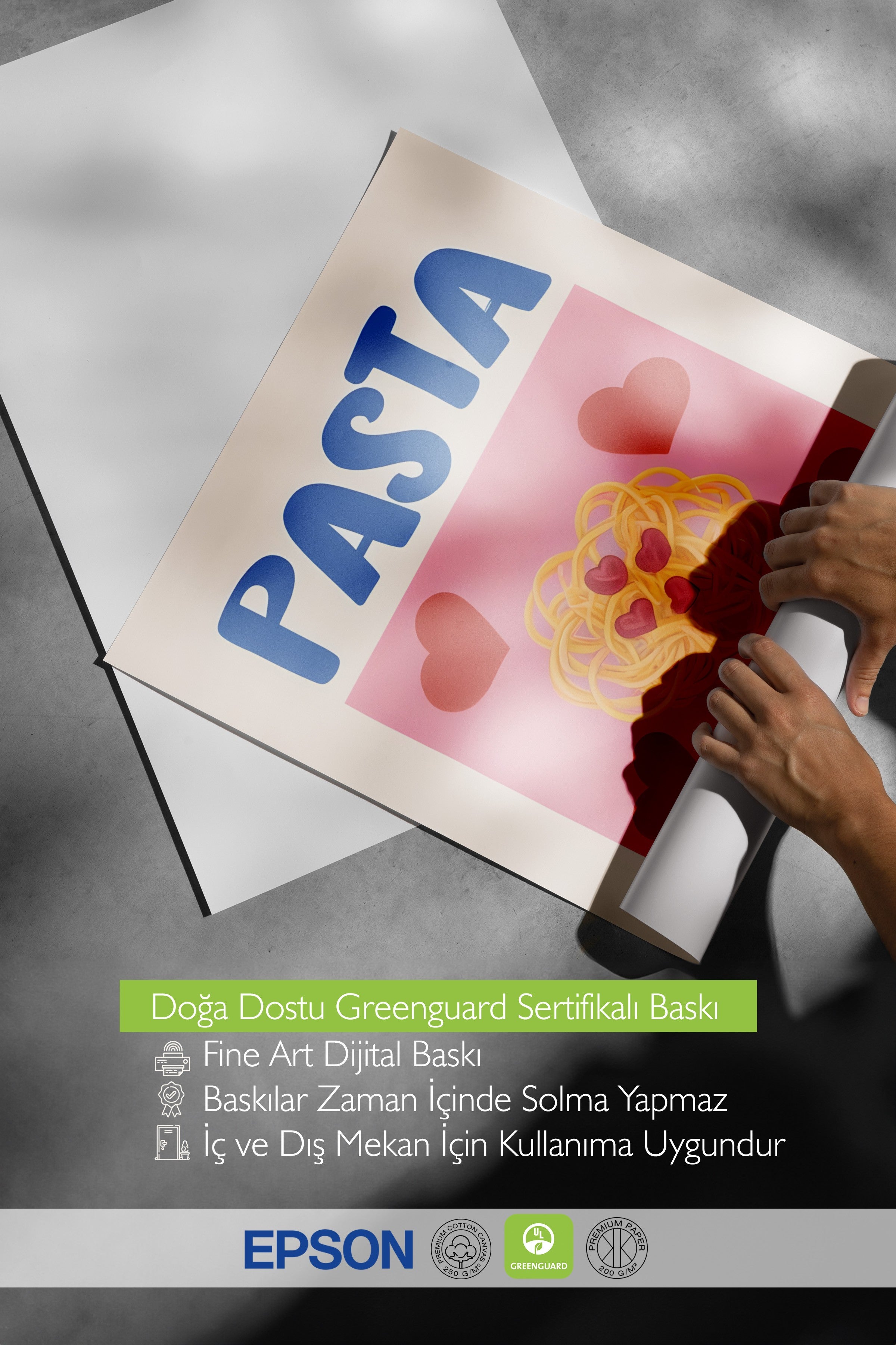 Çerçevesiz Poster, Pasta Party, Comfort Serisi Mutfak Duvar Posteri, NO:109124