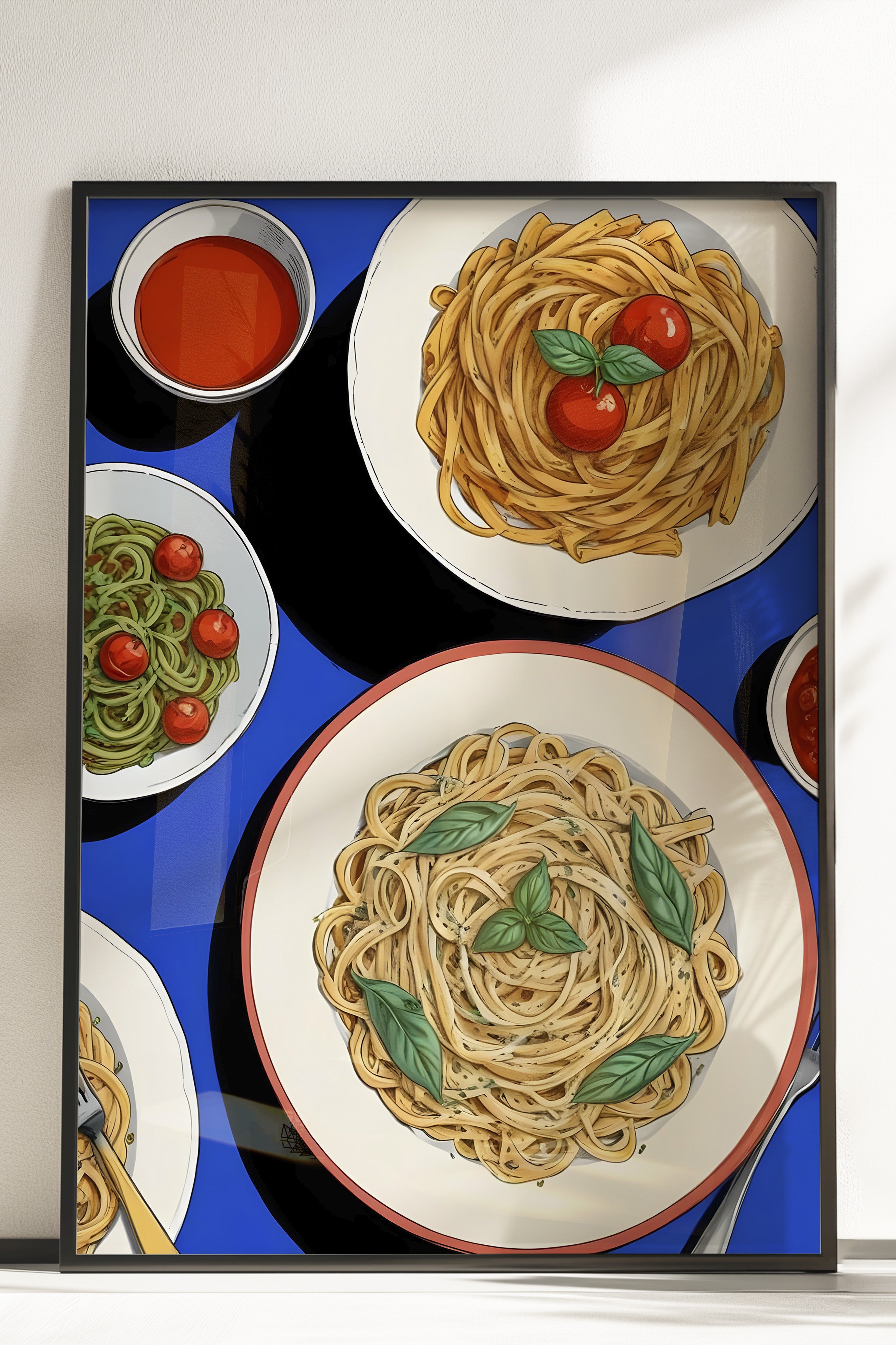 Çerçevesiz Poster, Pastas, Comfort Serisi Mutfak Duvar Posteri, NO:109101