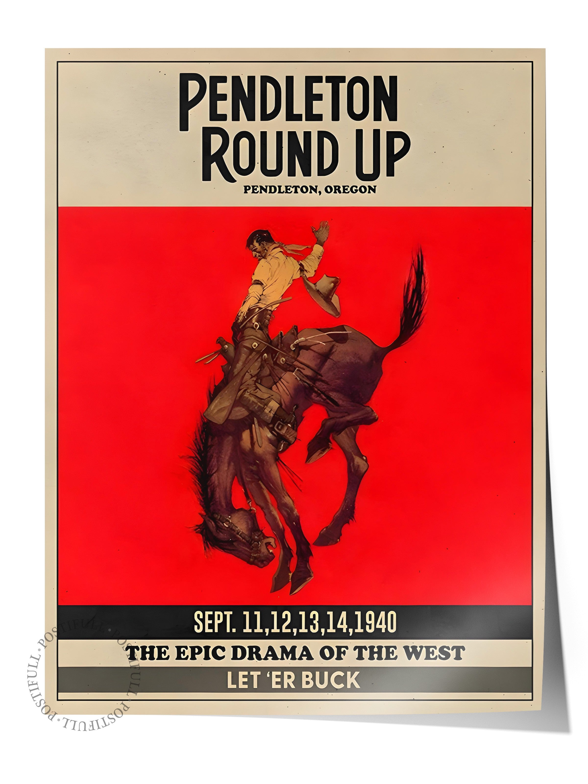 Çerçevesiz Poster, Pendleton Round Up Rodeo, Comfort Serisi Duvar Posteri, NO:108960