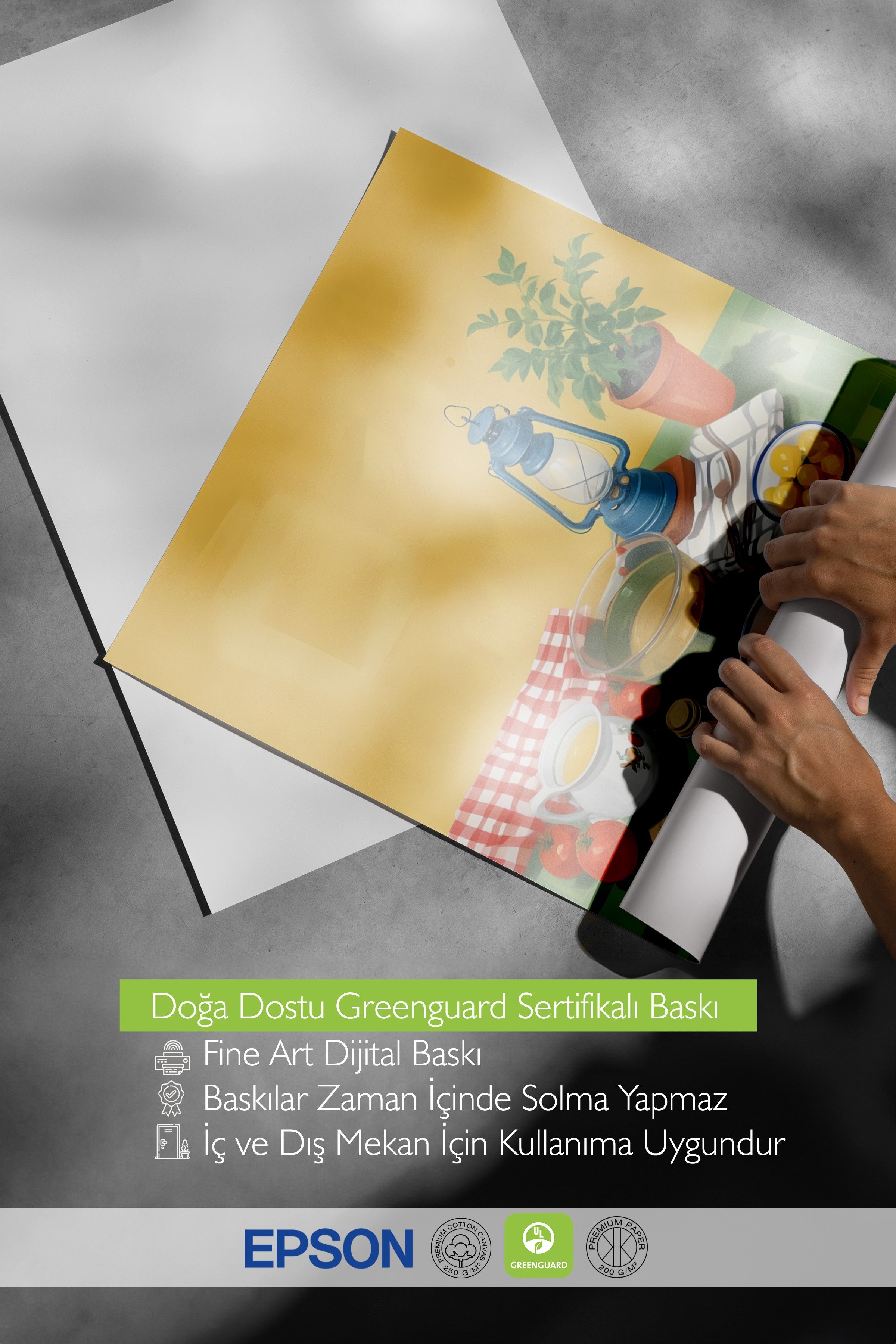 Çerçevesiz Poster, Picnic, Comfort Serisi Mutfak Duvar Posteri, NO:109139