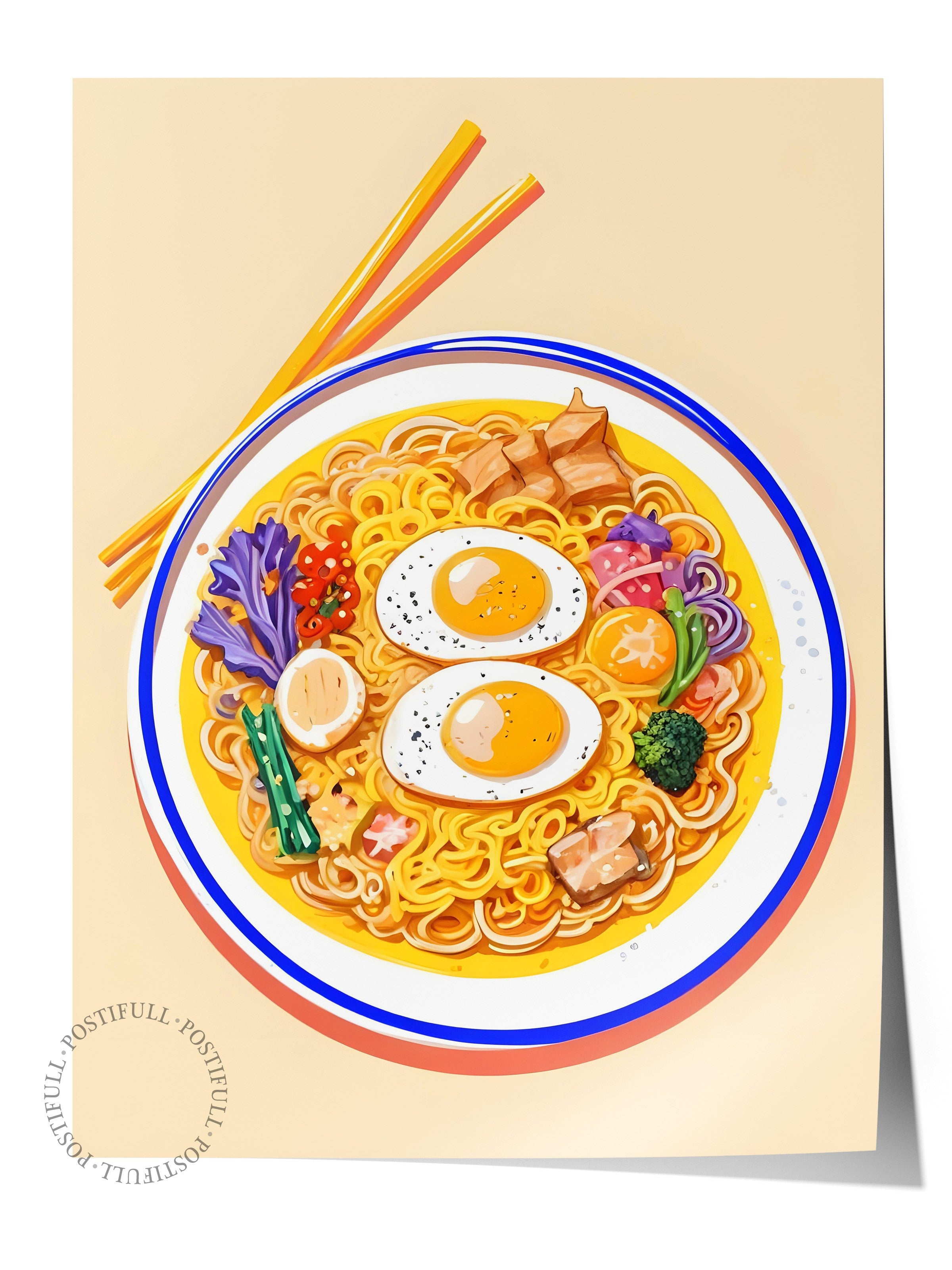 Çerçevesiz Poster, Ramen-cha, Comfort Serisi Mutfak Duvar Posteri, NO:109145