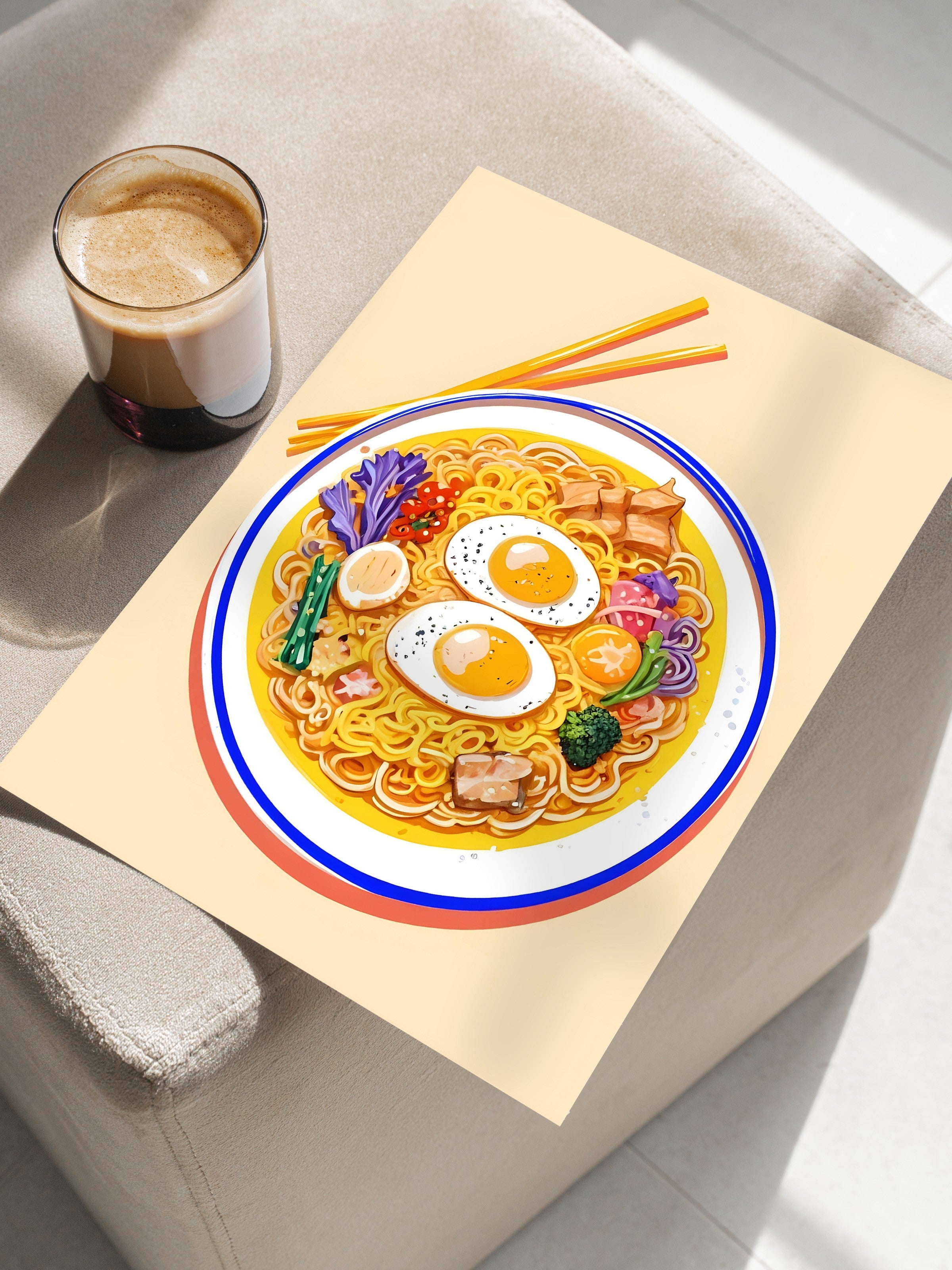 Çerçevesiz Poster, Ramen, Comfort Serisi Mutfak Duvar Posteri, NO:109087