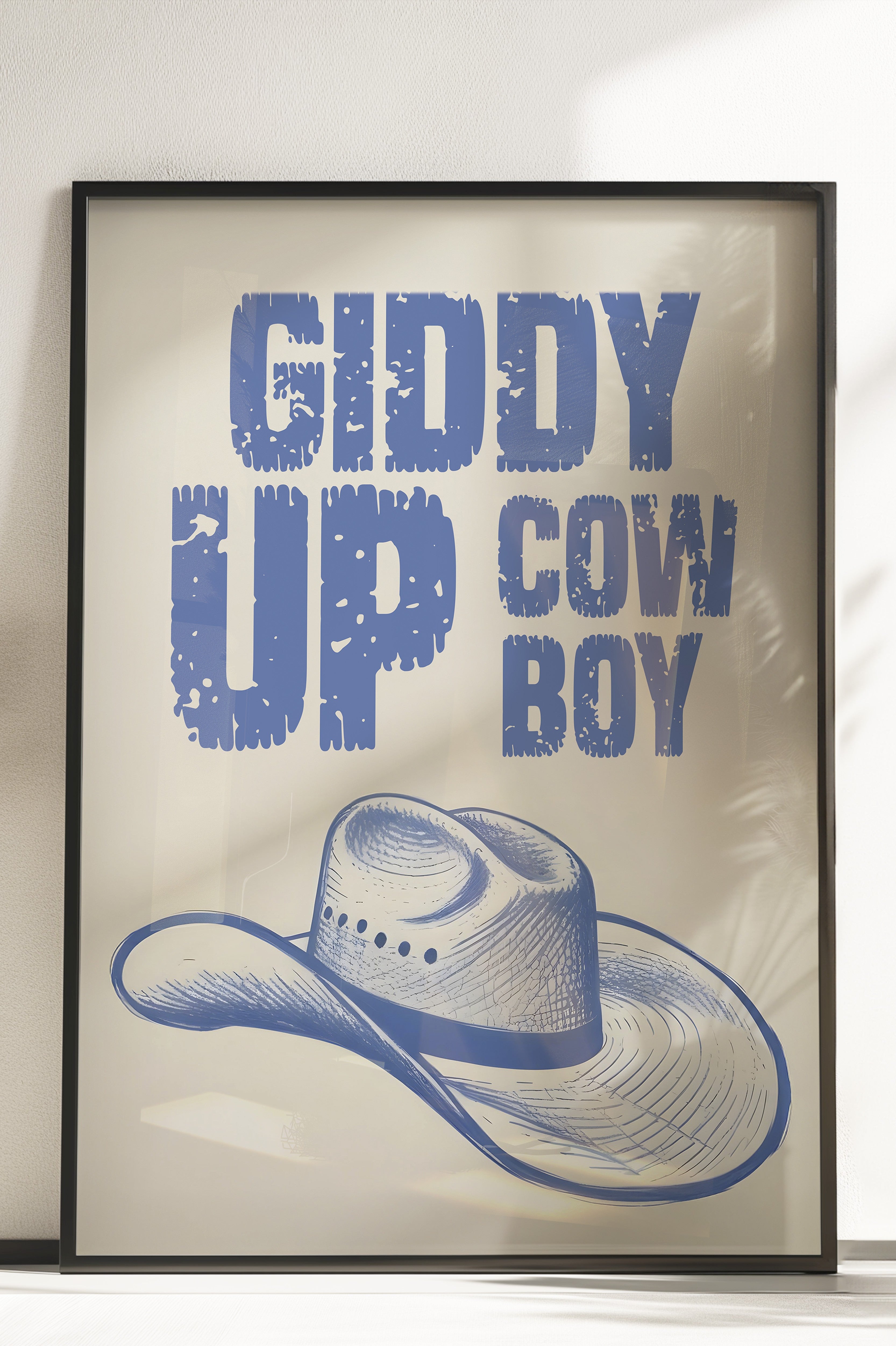 Çerçevesiz Poster, Retro Cowboy, Comfort Serisi Duvar Posteri, NO:108931