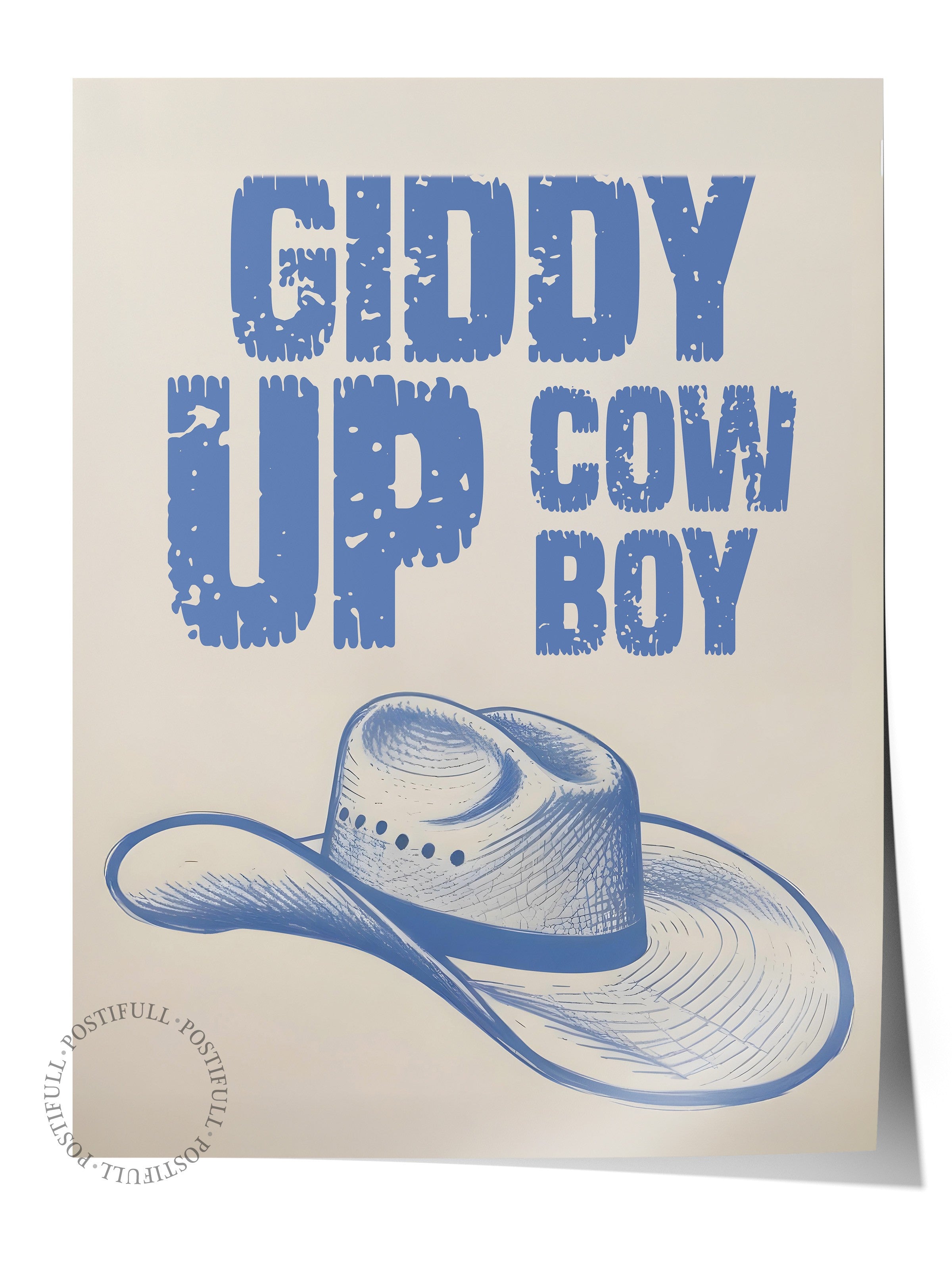 Çerçevesiz Poster, Retro Cowboy, Comfort Serisi Duvar Posteri, NO:108931