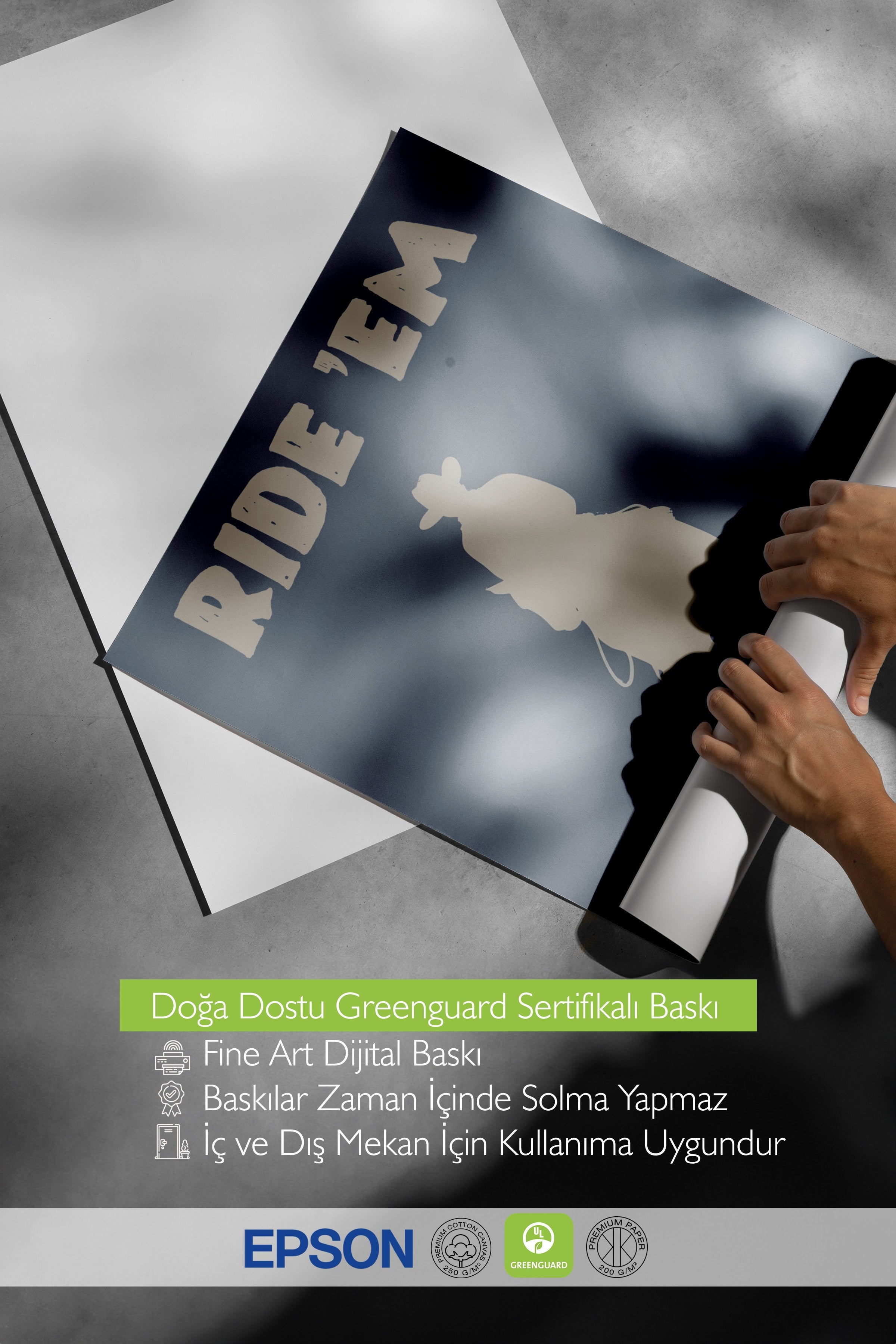 Çerçevesiz Poster, Ride Em' Cowboy, Comfort Serisi Duvar Posteri, NO:108933