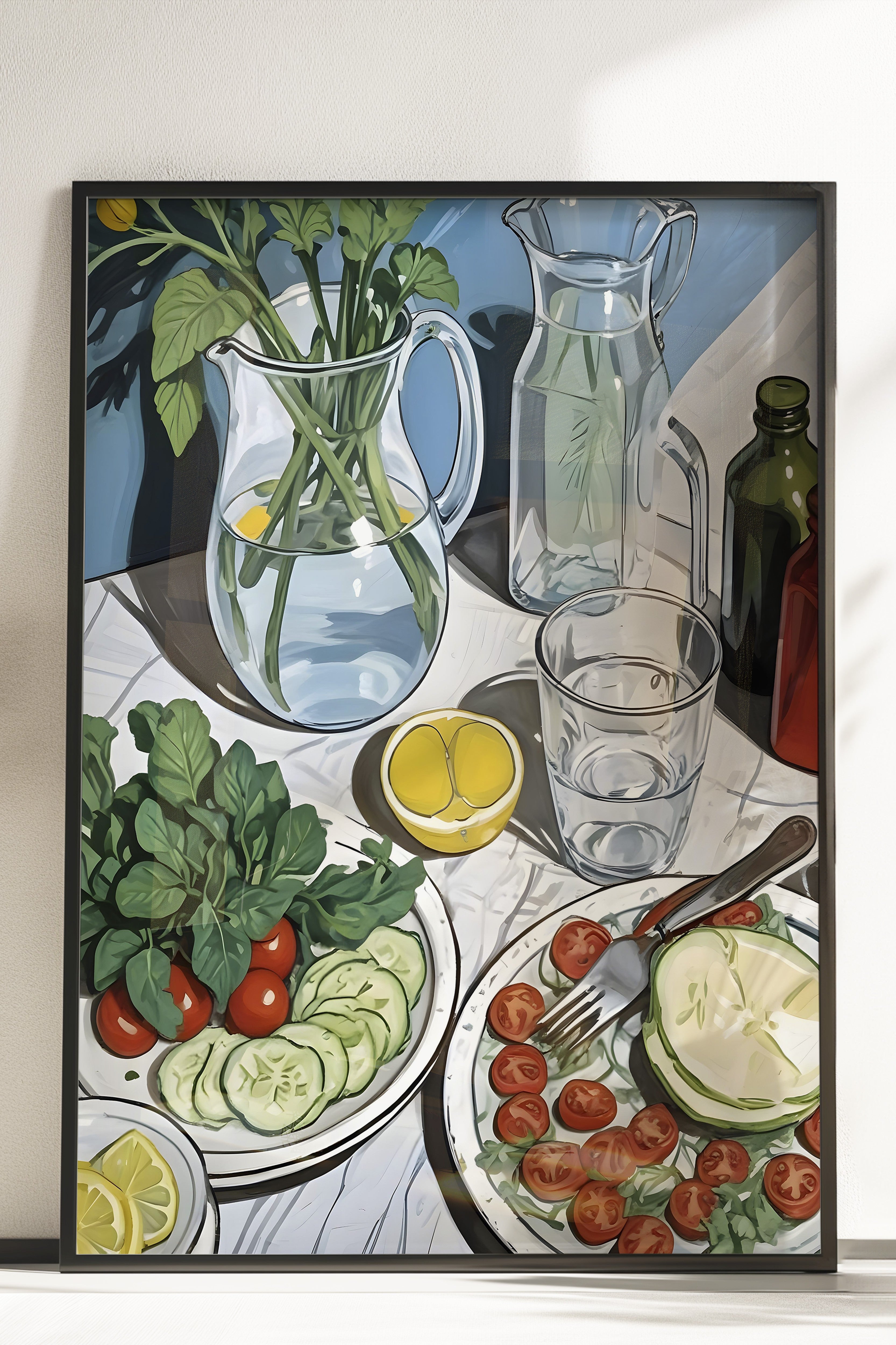 Çerçevesiz Poster, Salad's Table, Comfort Serisi Mutfak Duvar Posteri, NO:109065