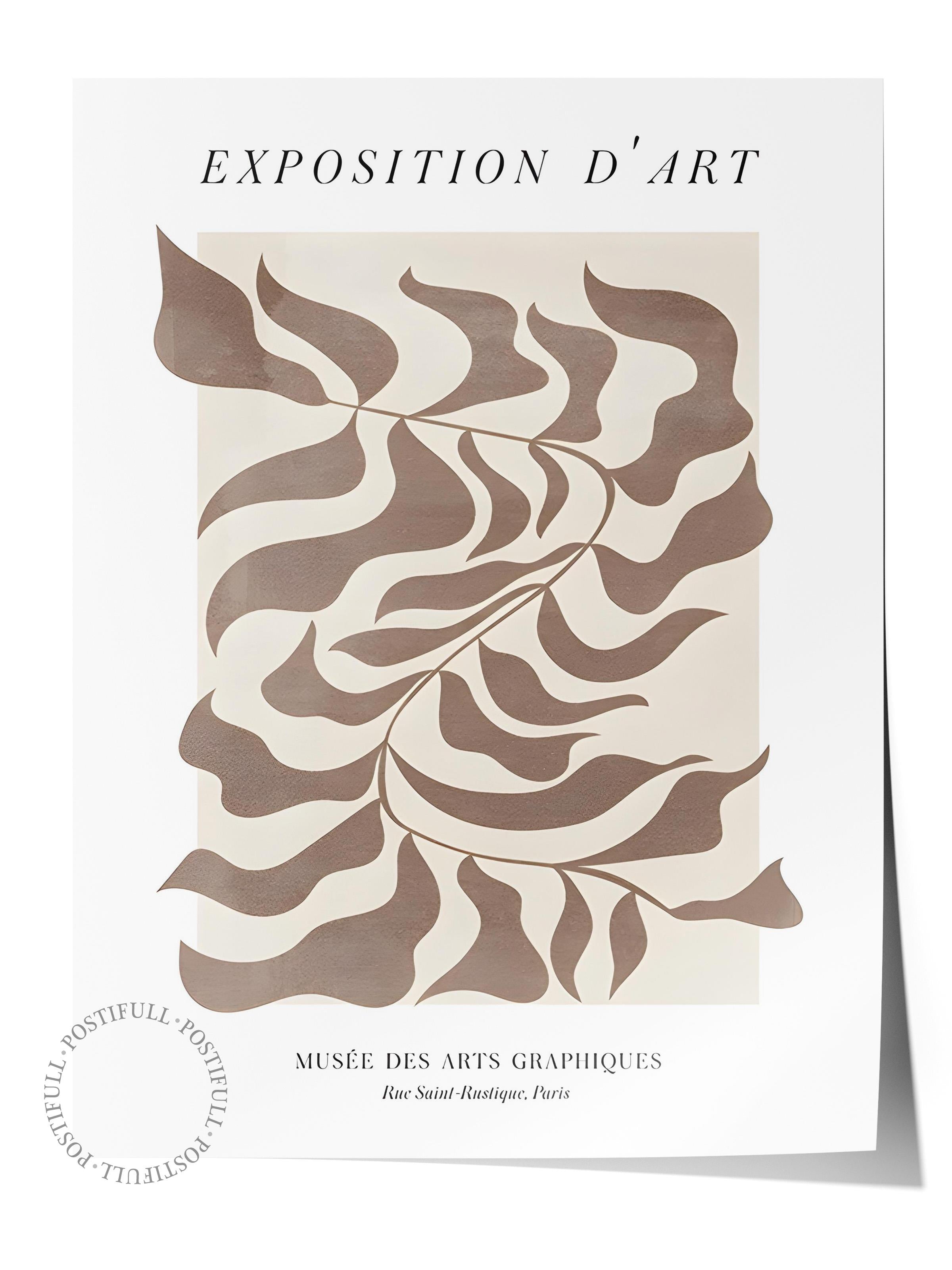 Çerçevesiz Poster, Sanatsal Tasarım Duvar Posteri, Exposition D'art Graphique Poster, NO:108582