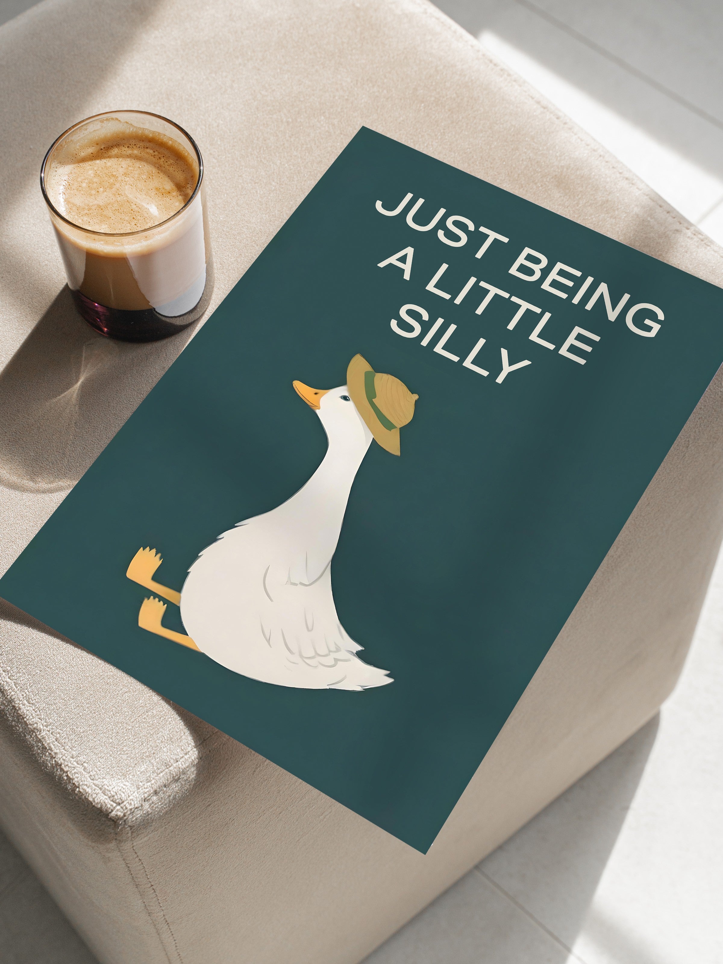Çerçevesiz Poster, Silly Goose , Comfort Serisi Duvar Posteri, NO:108948