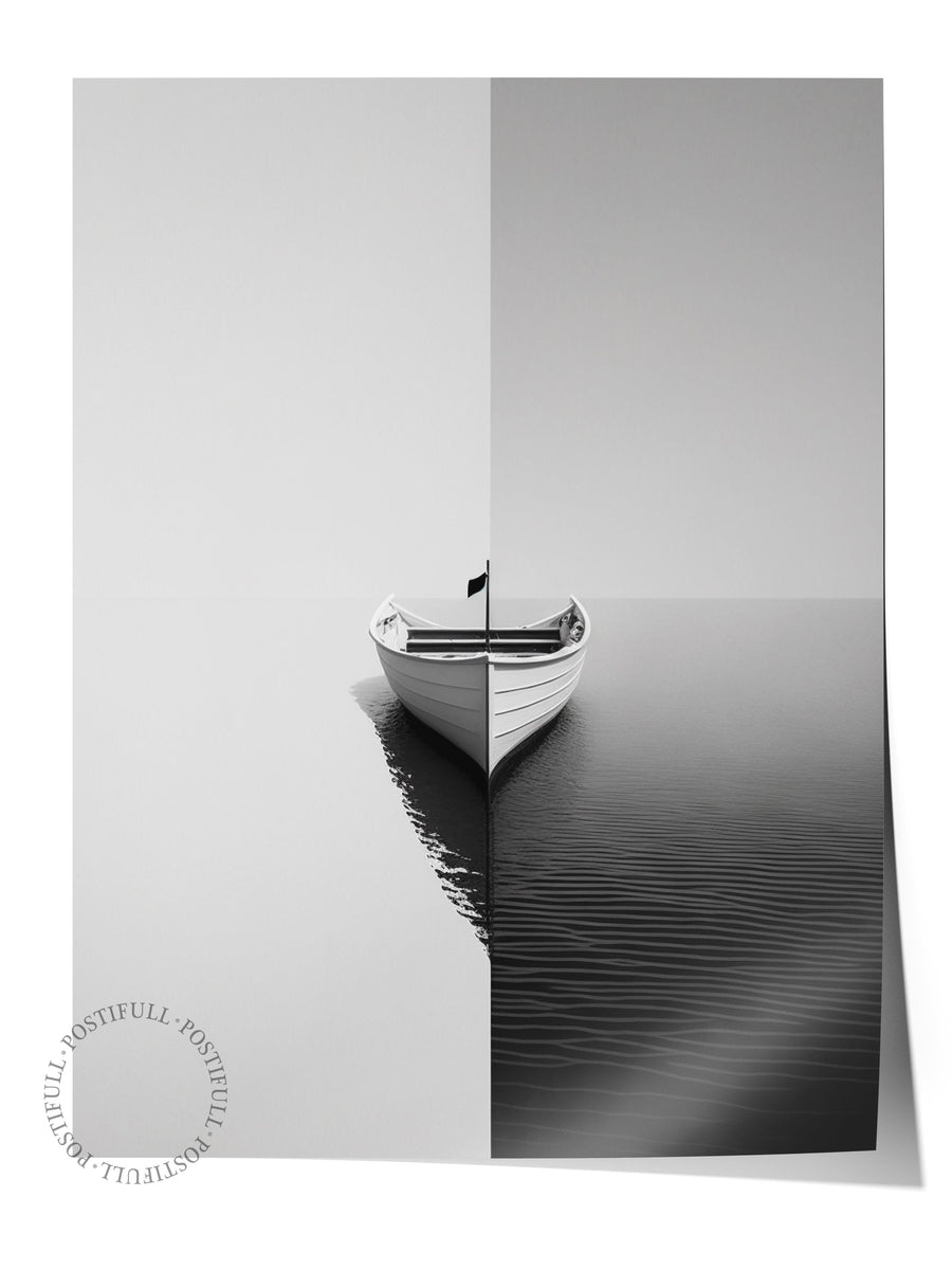 Gölde Tekne Fotoğraf Çerçevesiz Poster