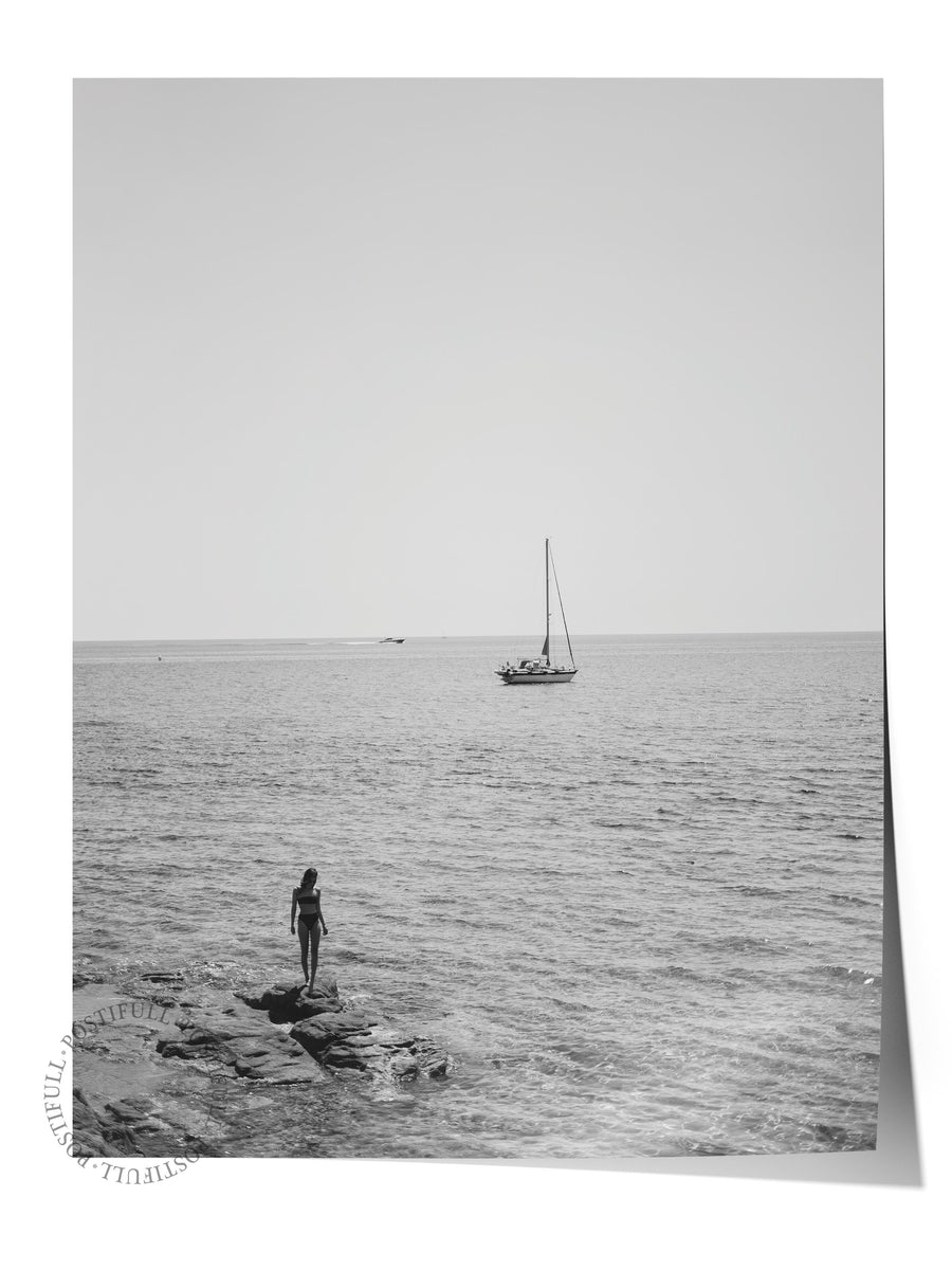 Deniz Kenarında Yalnızlık Fotoğraf Çerçevesiz Poster