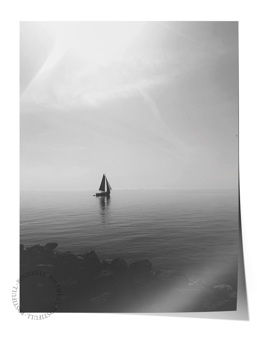 Yelkenli ve Deniz Fotoğraf Çerçevesiz Poster