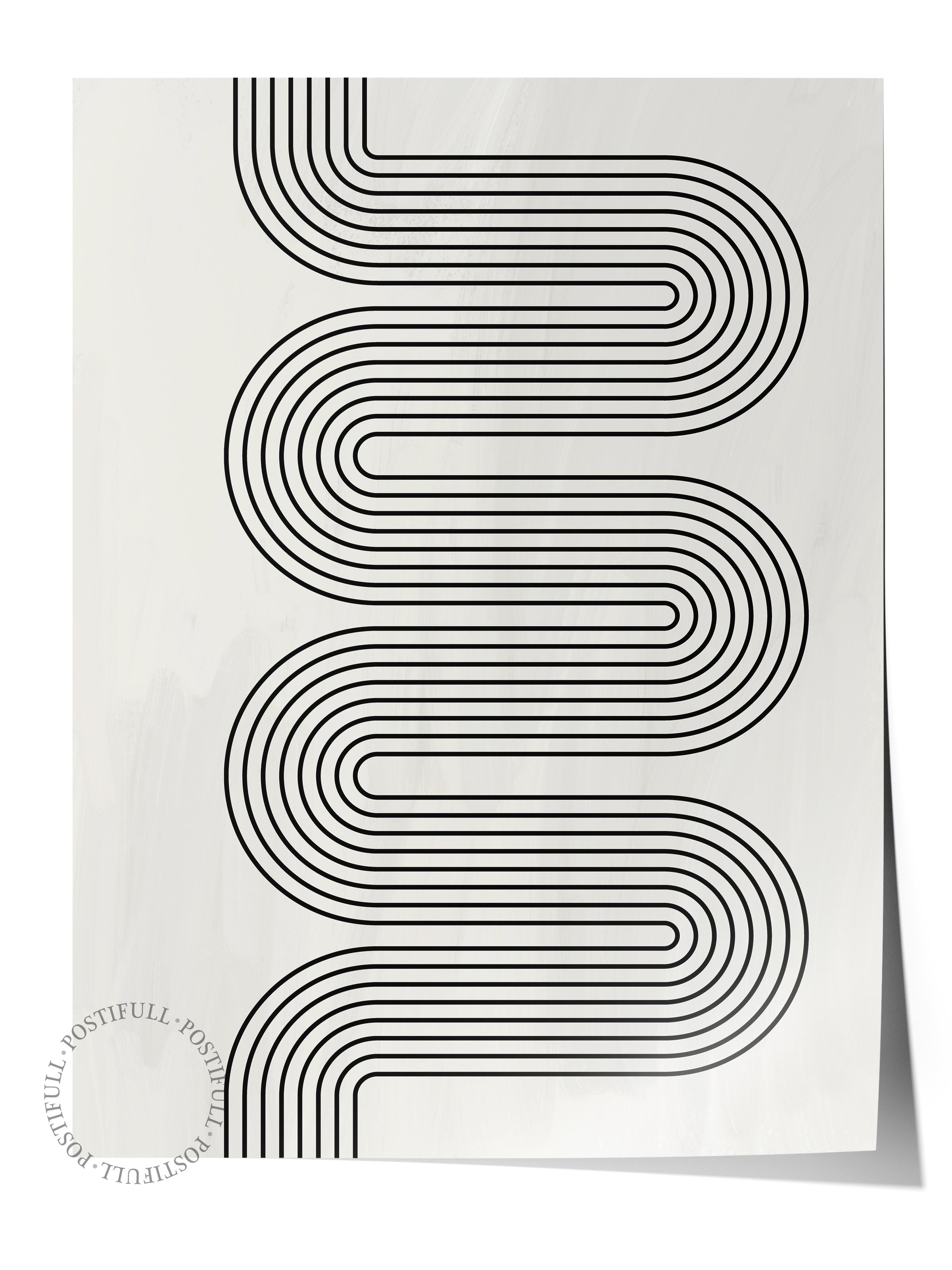 Çerçevesiz Poster Soyut İskandinav Serisi, Soyut Duvar Posteri