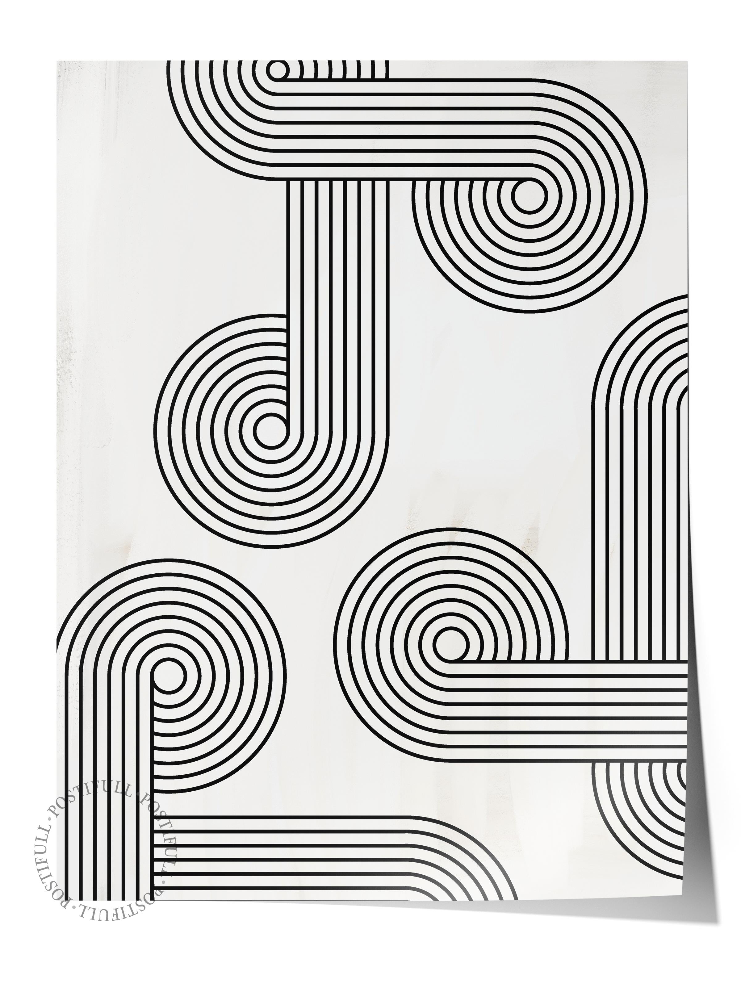 Çerçevesiz Poster Soyut İskandinav Serisi, Soyut Duvar Posteri