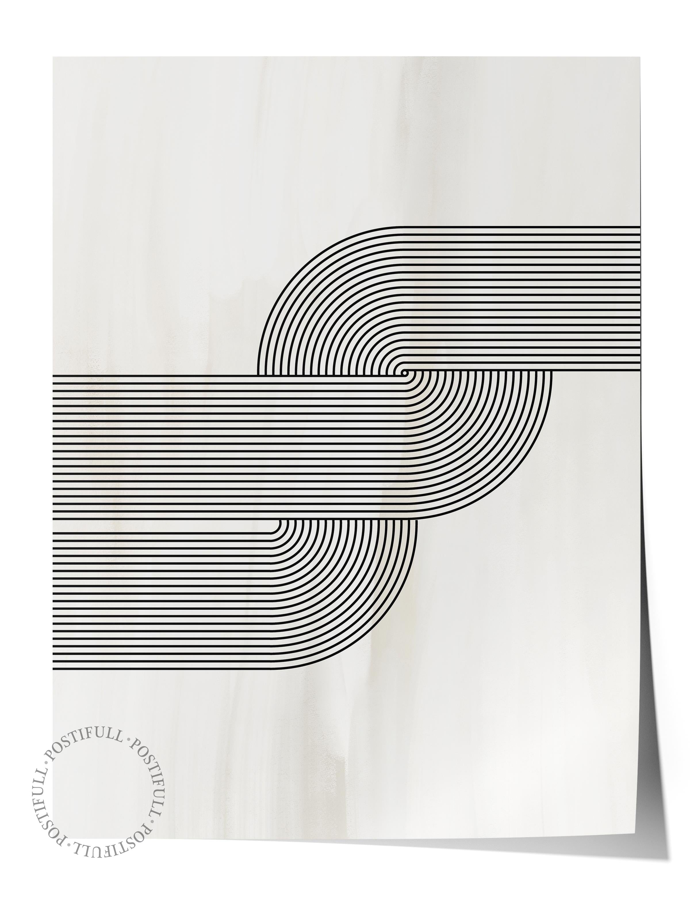Çerçevesiz Poster Soyut İskandinav Serisi, Soyut Duvar Posteri