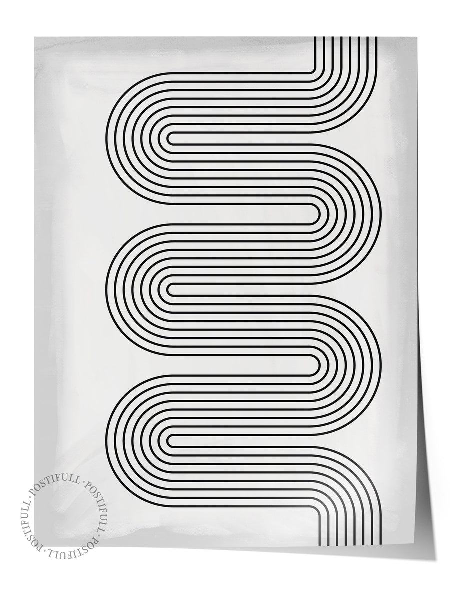 Çerçevesiz Poster Soyut İskandinav Serisi, Soyut Duvar Posteri