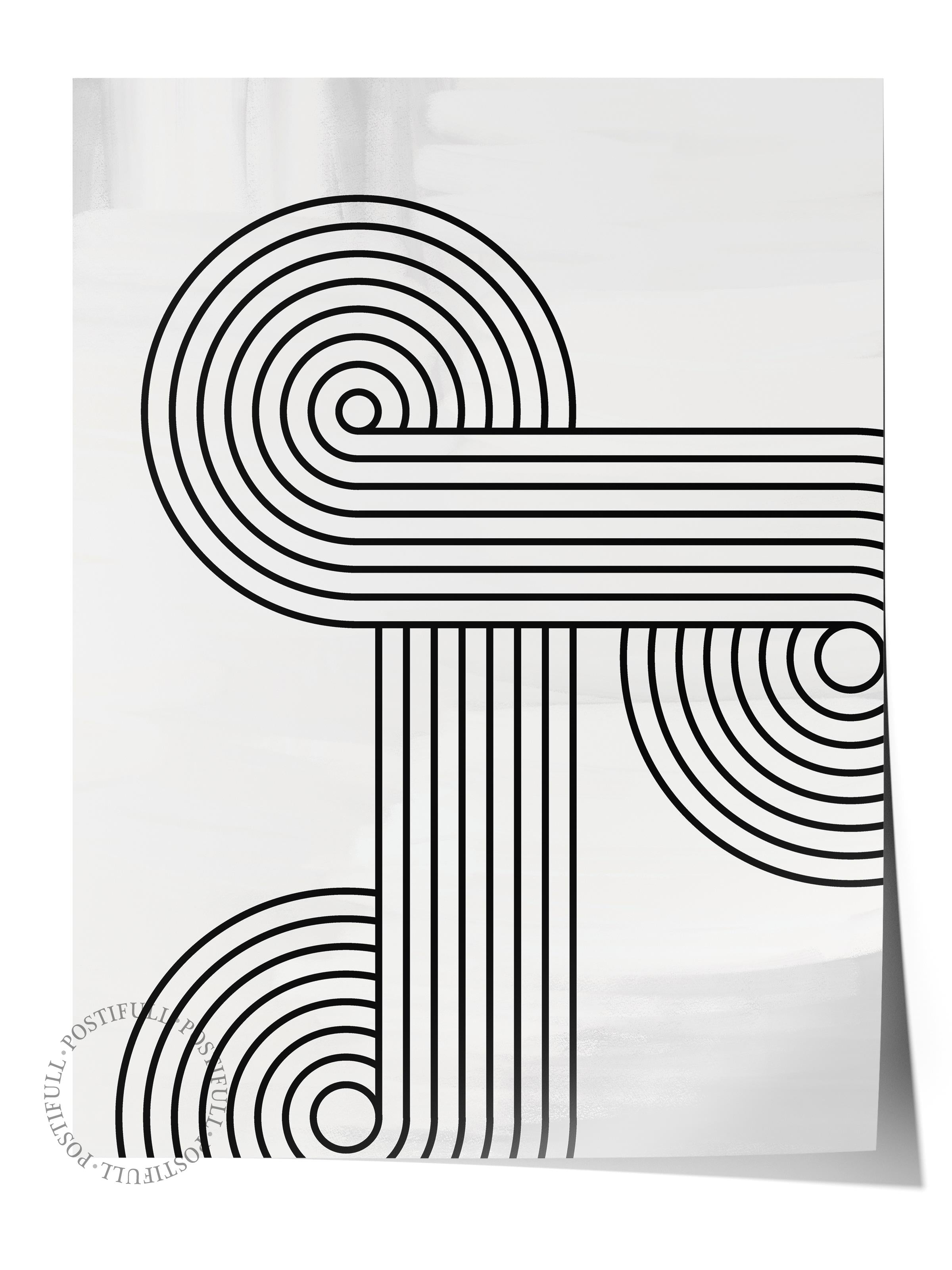 Çerçevesiz Poster Soyut İskandinav Serisi, Soyut Duvar Posteri