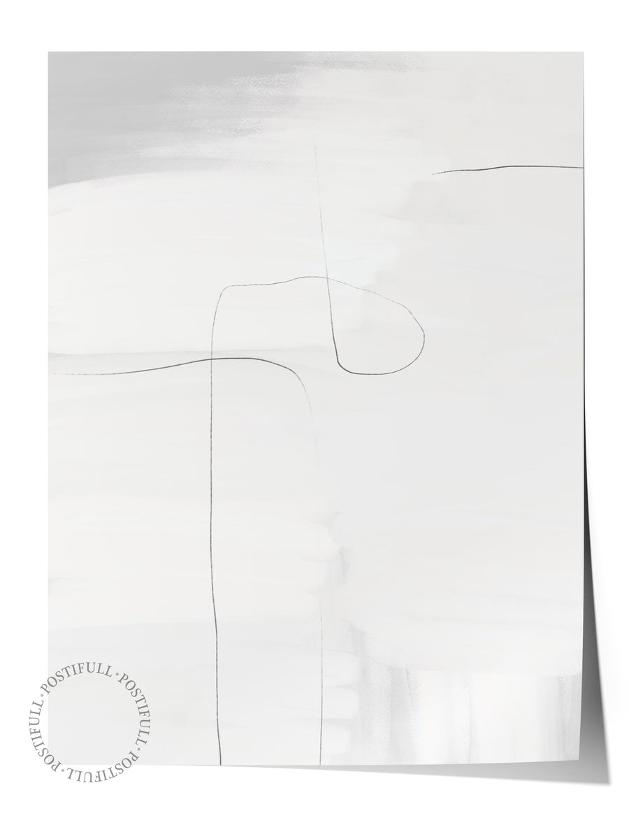 Çerçevesiz Poster Soyut İskandinav Serisi, Soyut Duvar Posteri