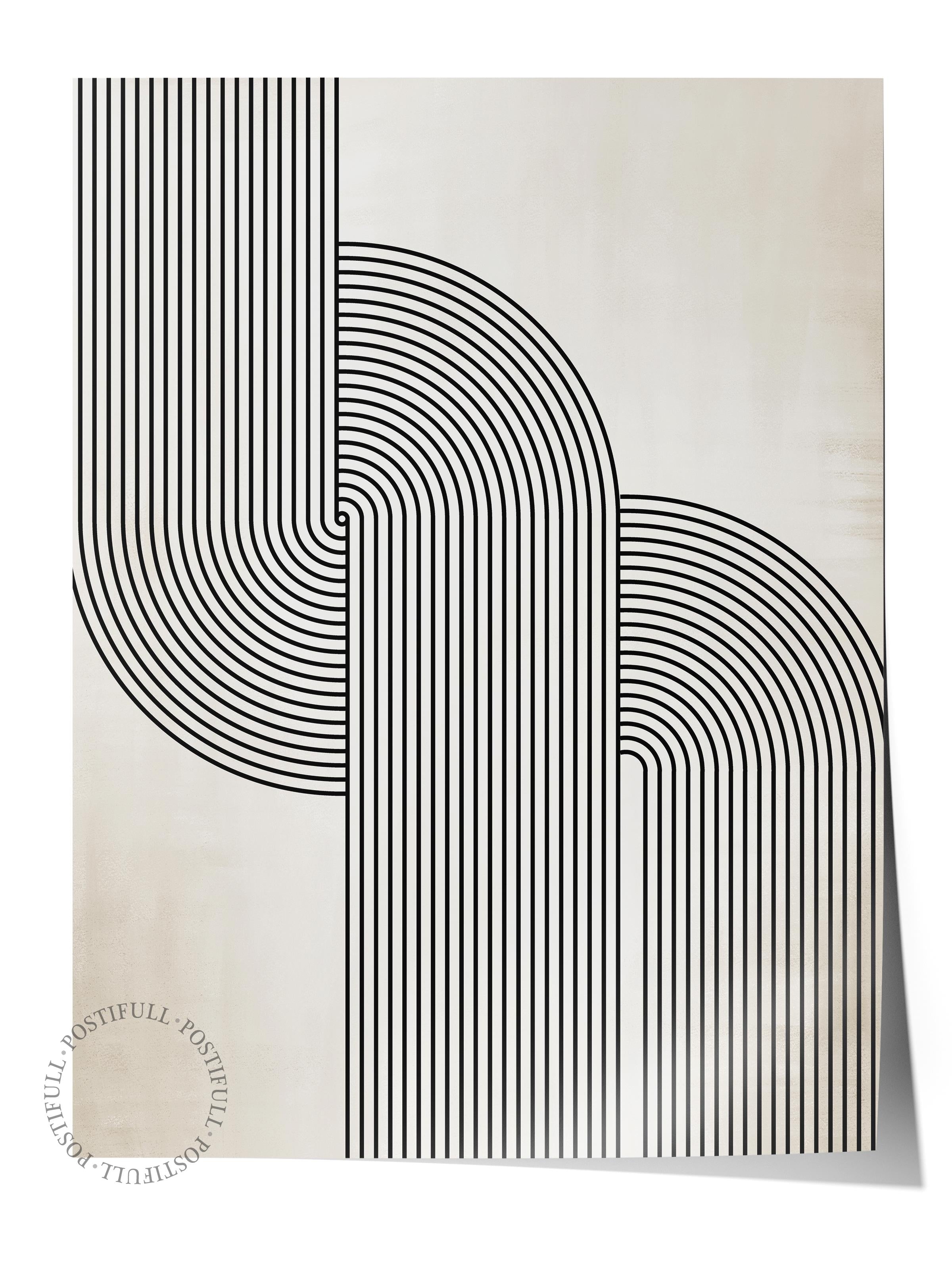 Çerçevesiz Poster Soyut İskandinav Serisi, Soyut Duvar Posteri