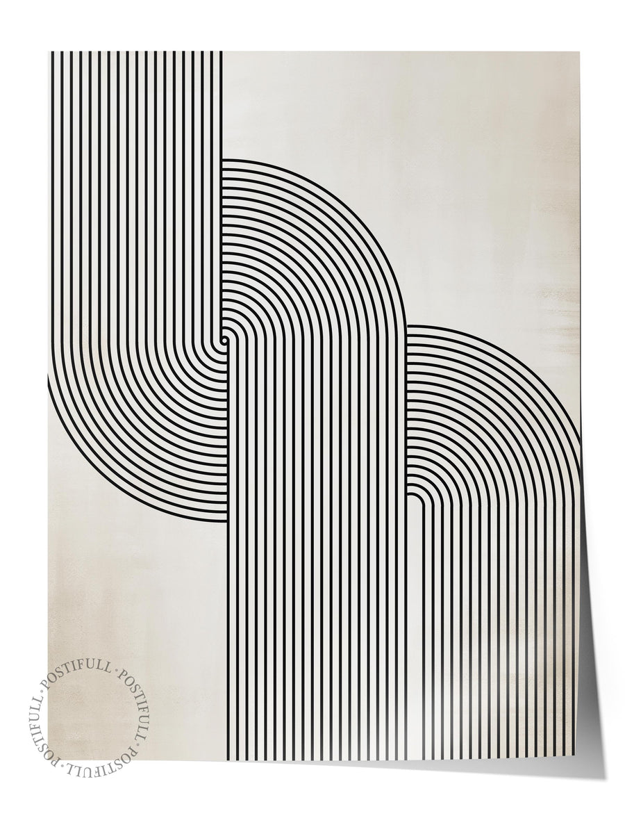 Çerçevesiz Poster Soyut İskandinav Serisi, Soyut Duvar Posteri