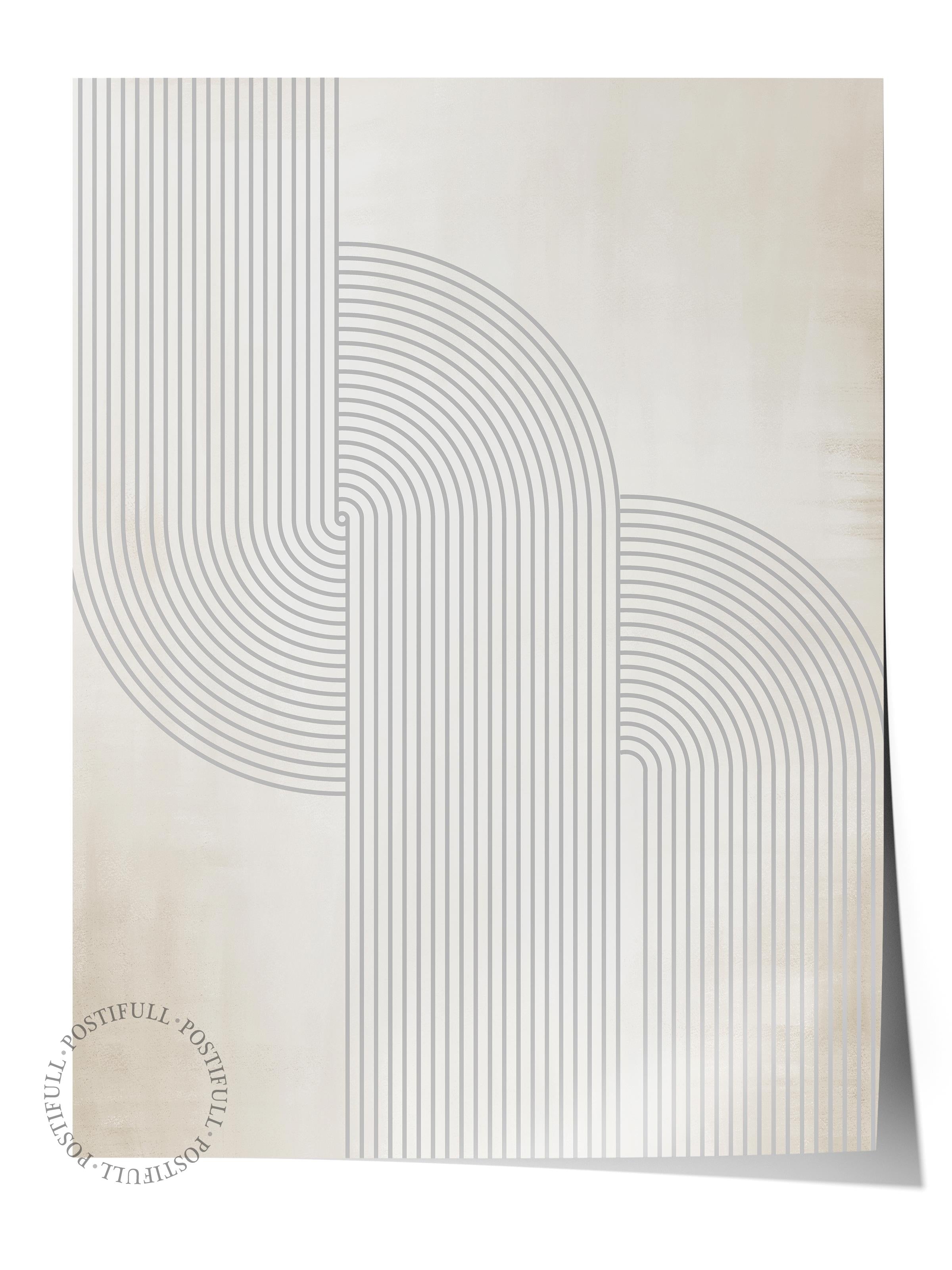 Çerçevesiz Poster Soyut İskandinav Serisi, Soyut Duvar Posteri