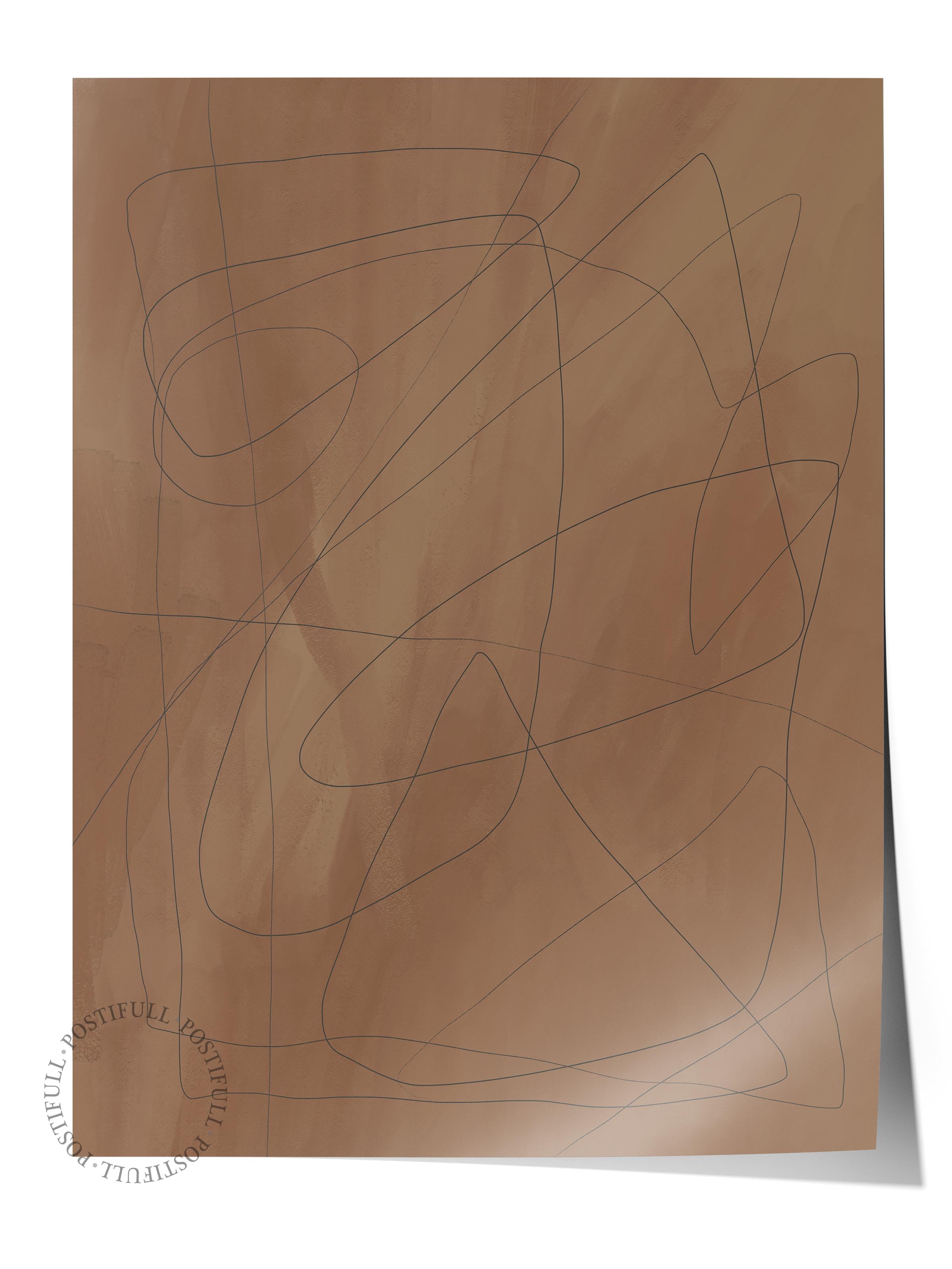 Çerçevesiz Poster Soyut İskandinav Serisi, Soyut Duvar Posteri