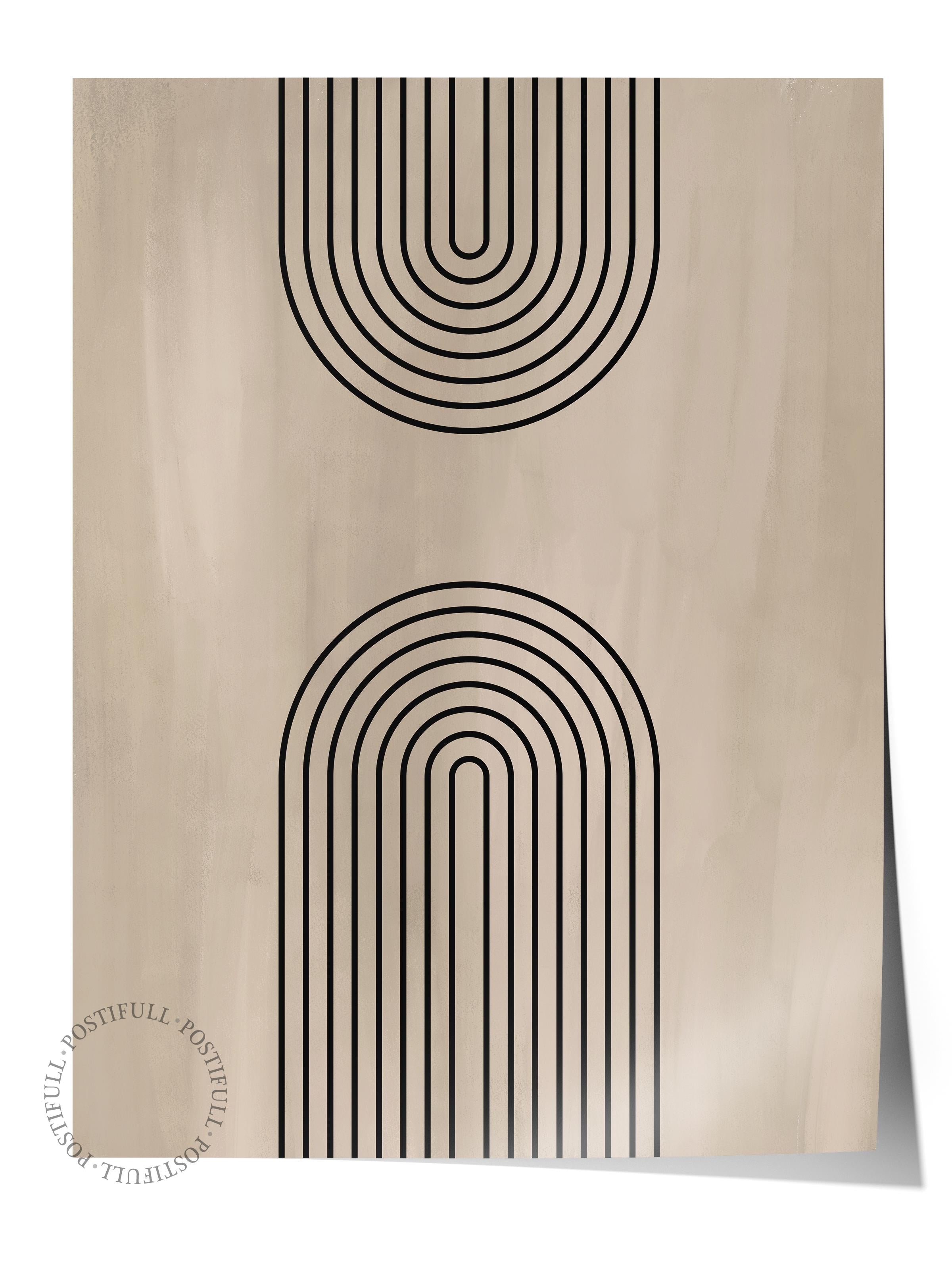 Çerçevesiz Poster Soyut İskandinav Serisi, Soyut Duvar Posteri