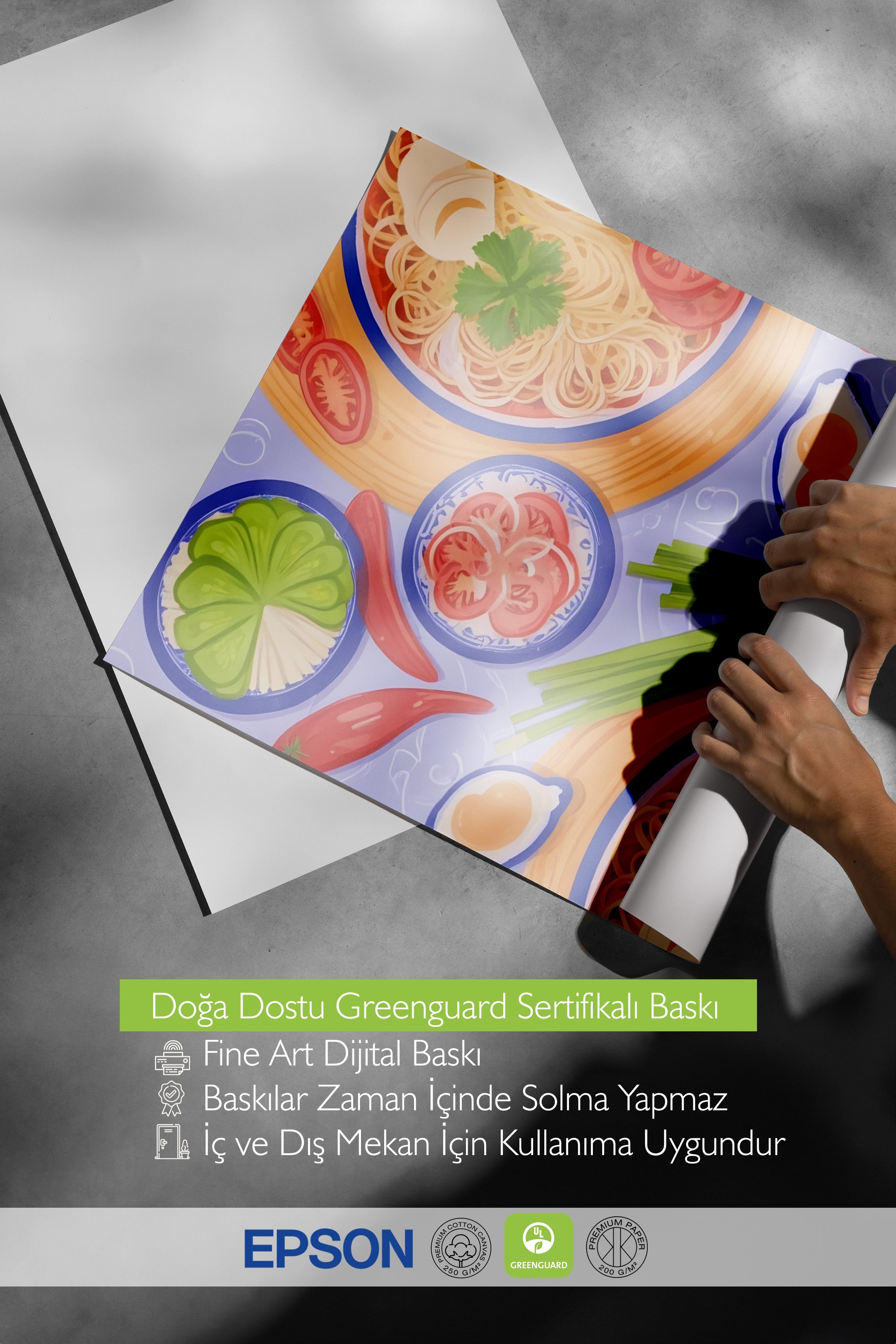 Çerçevesiz Poster, Spaghetti Bolonese, Comfort Serisi Mutfak Duvar Posteri, NO:109150
