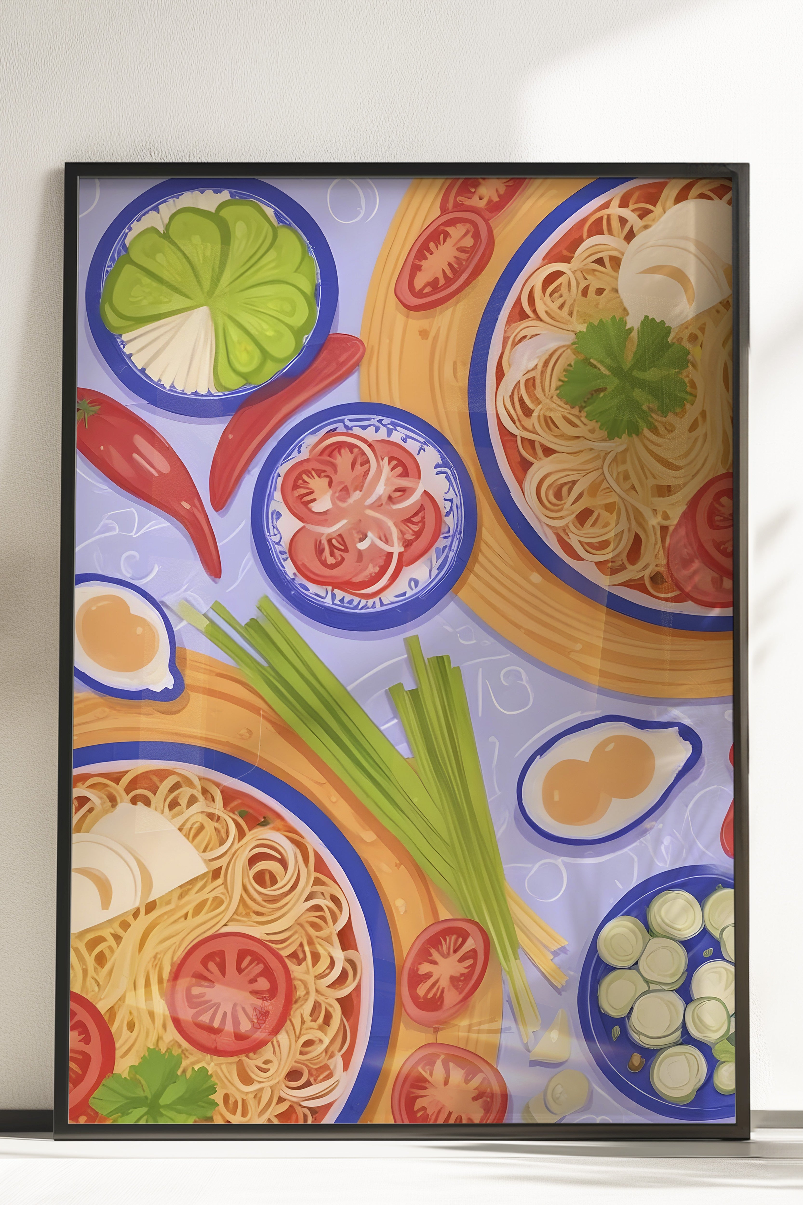 Çerçevesiz Poster, Spaghetti Bolonese, Comfort Serisi Mutfak Duvar Posteri, NO:109150