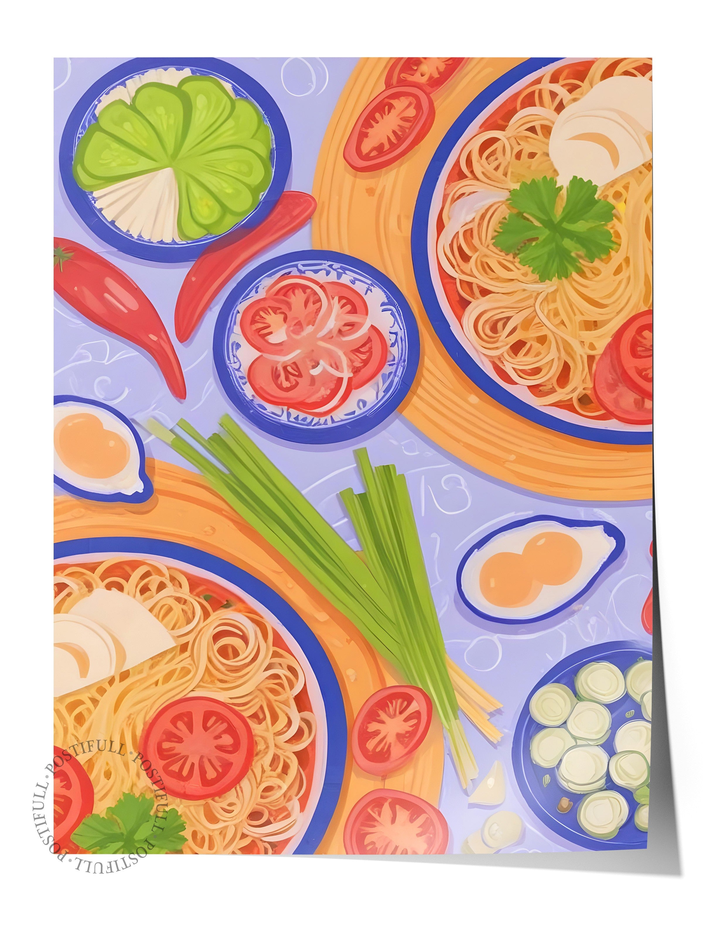 Çerçevesiz Poster, Spaghetti Bolonese, Comfort Serisi Mutfak Duvar Posteri, NO:109150