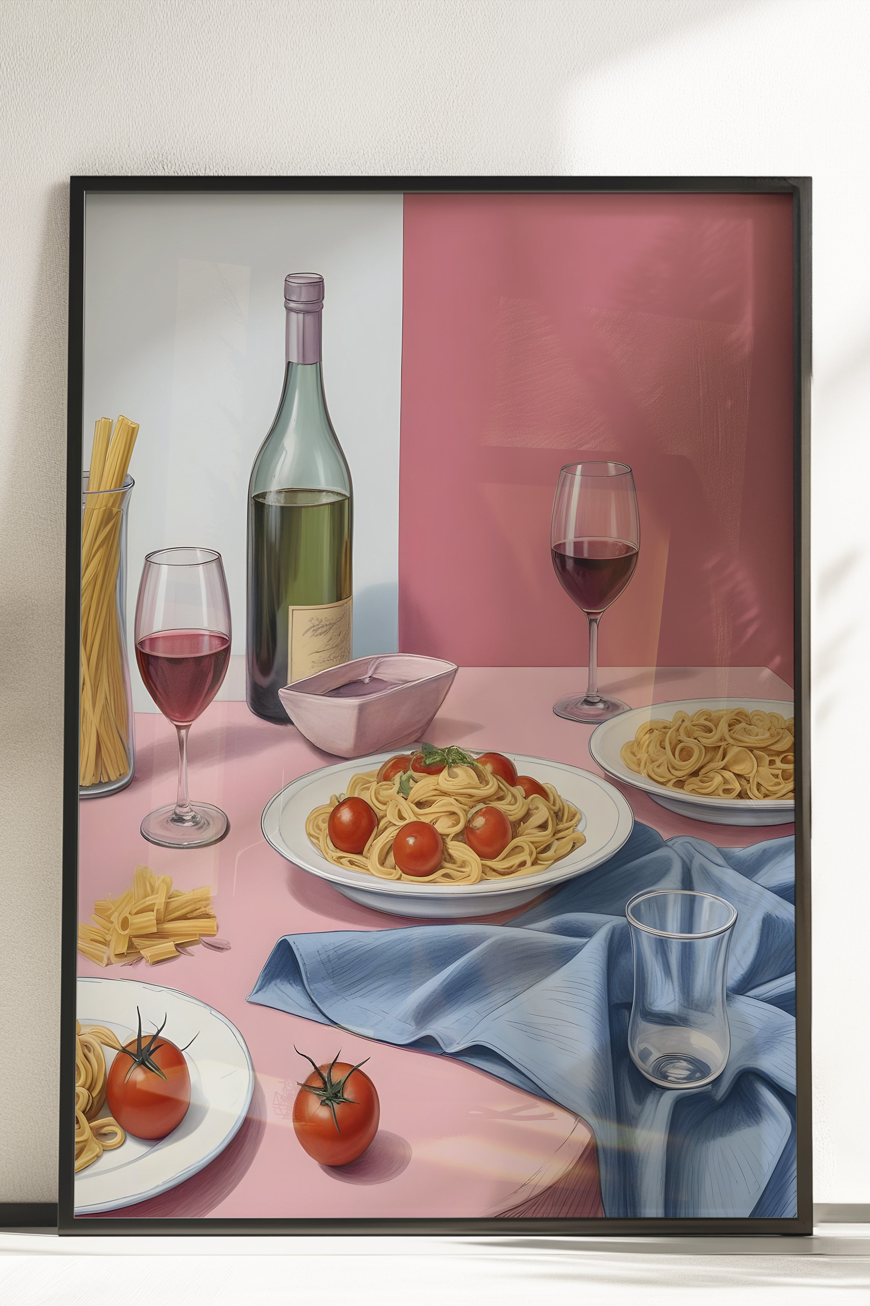 Çerçevesiz Poster, Spaghetti For Dinner, Comfort Serisi Mutfak Duvar Posteri, NO:109105