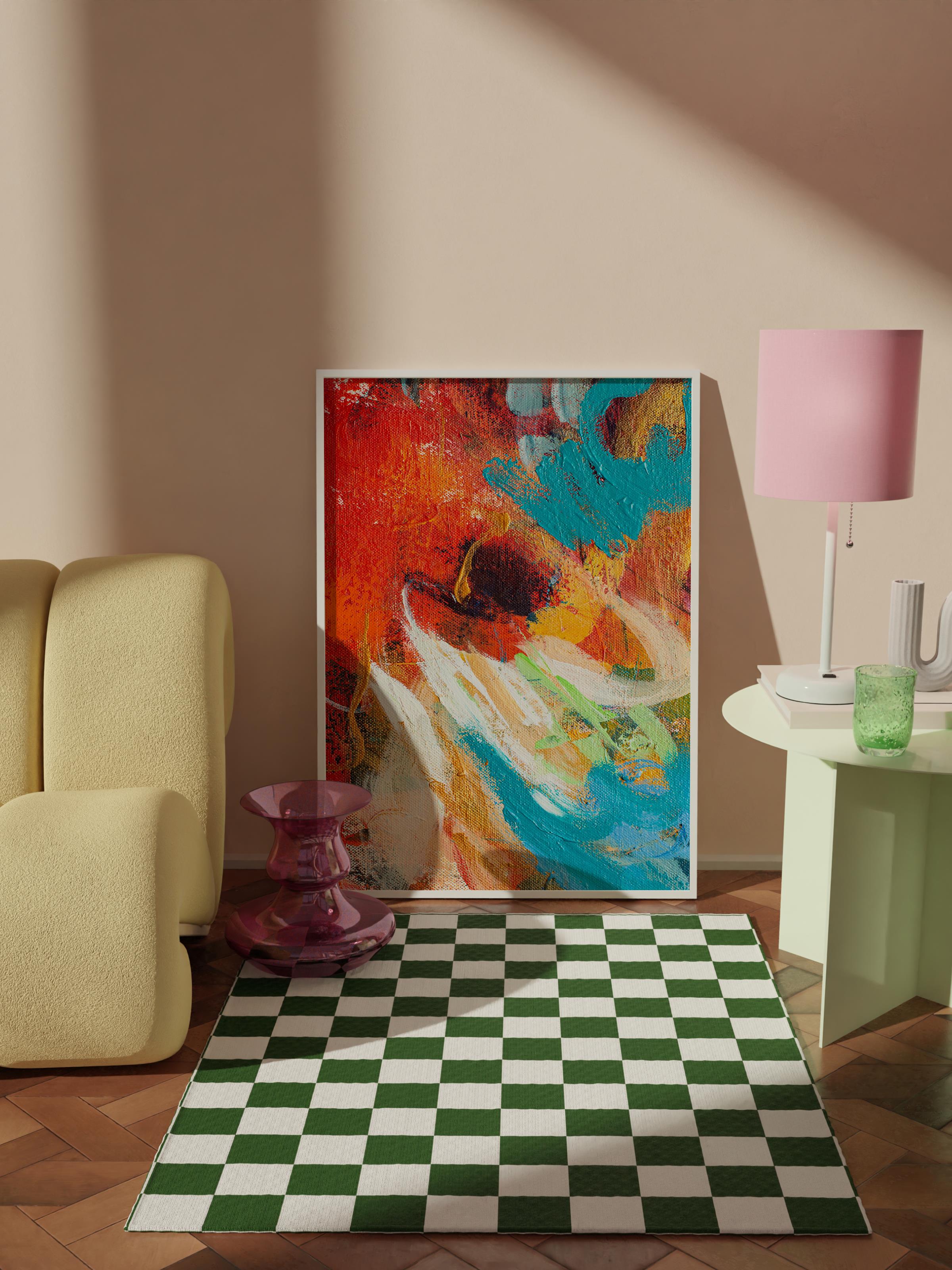 Çerçevesiz Poster Tablo, Duvar Posteri, Kağıt Poster, Abstrak Akış , Maximalist No:232